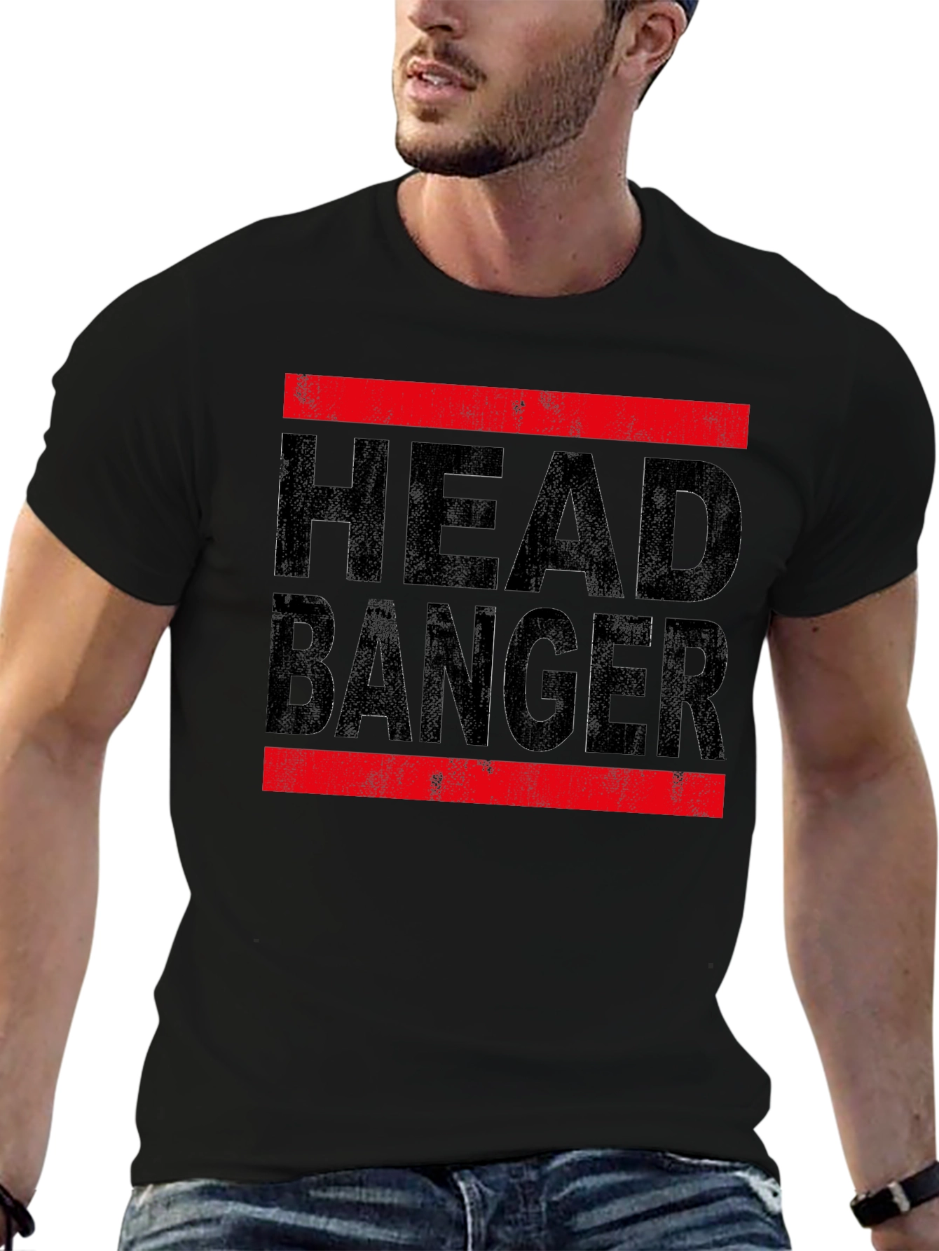 Headbanger Graphic Black Tee