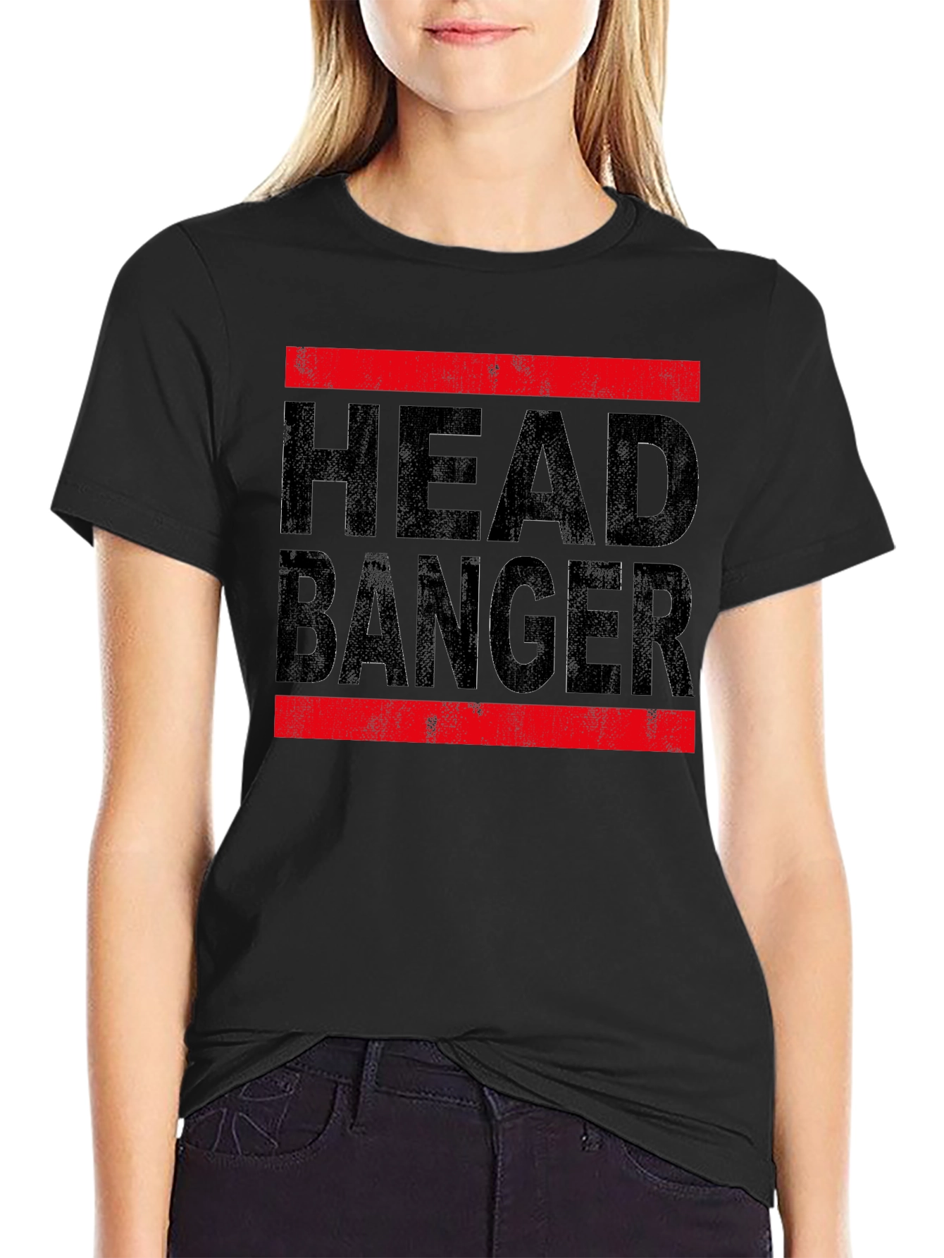 Headbanger Graphic Black Tee