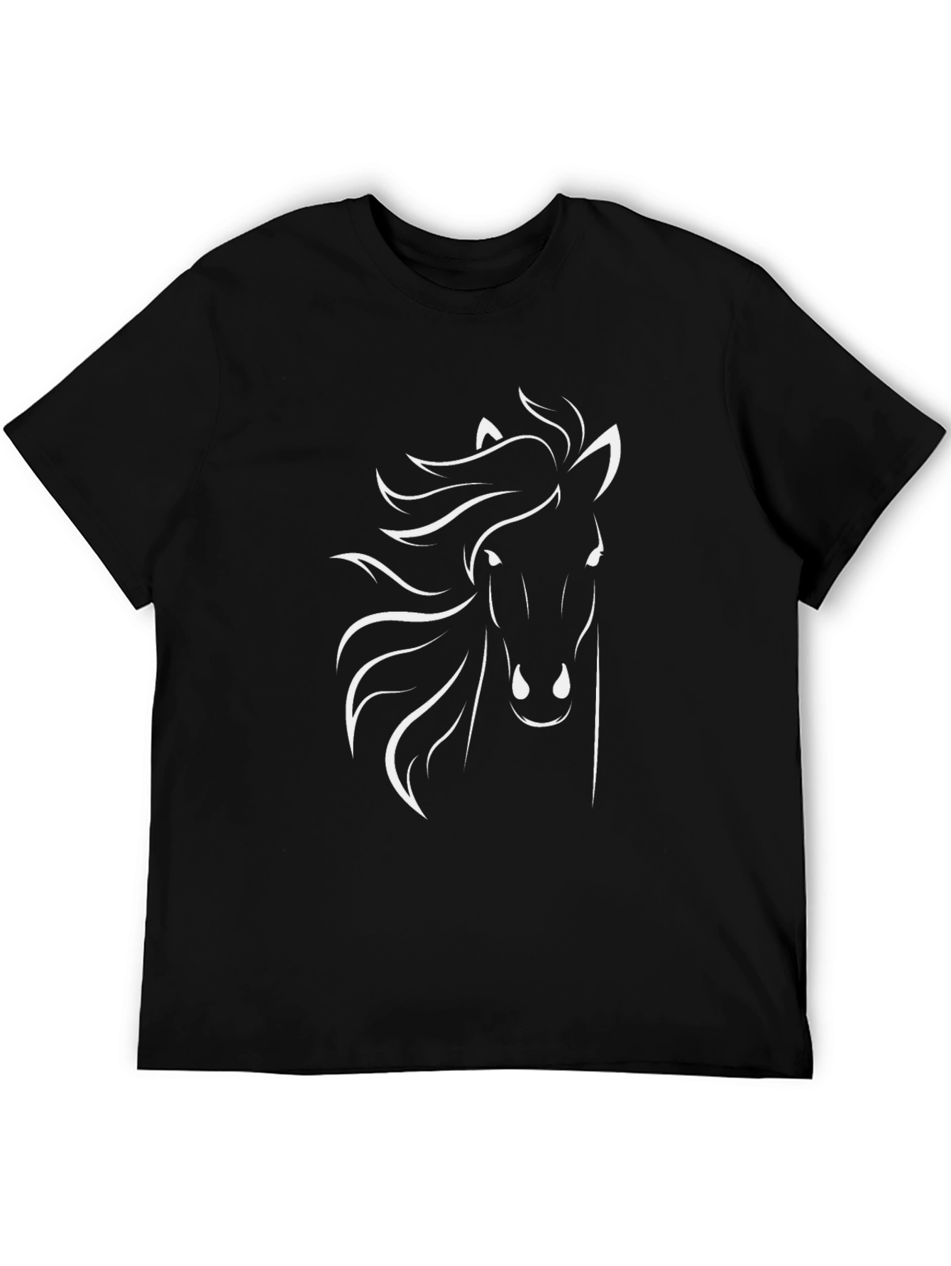 Horse Graphic Tee - Stylish Black T-Shirt