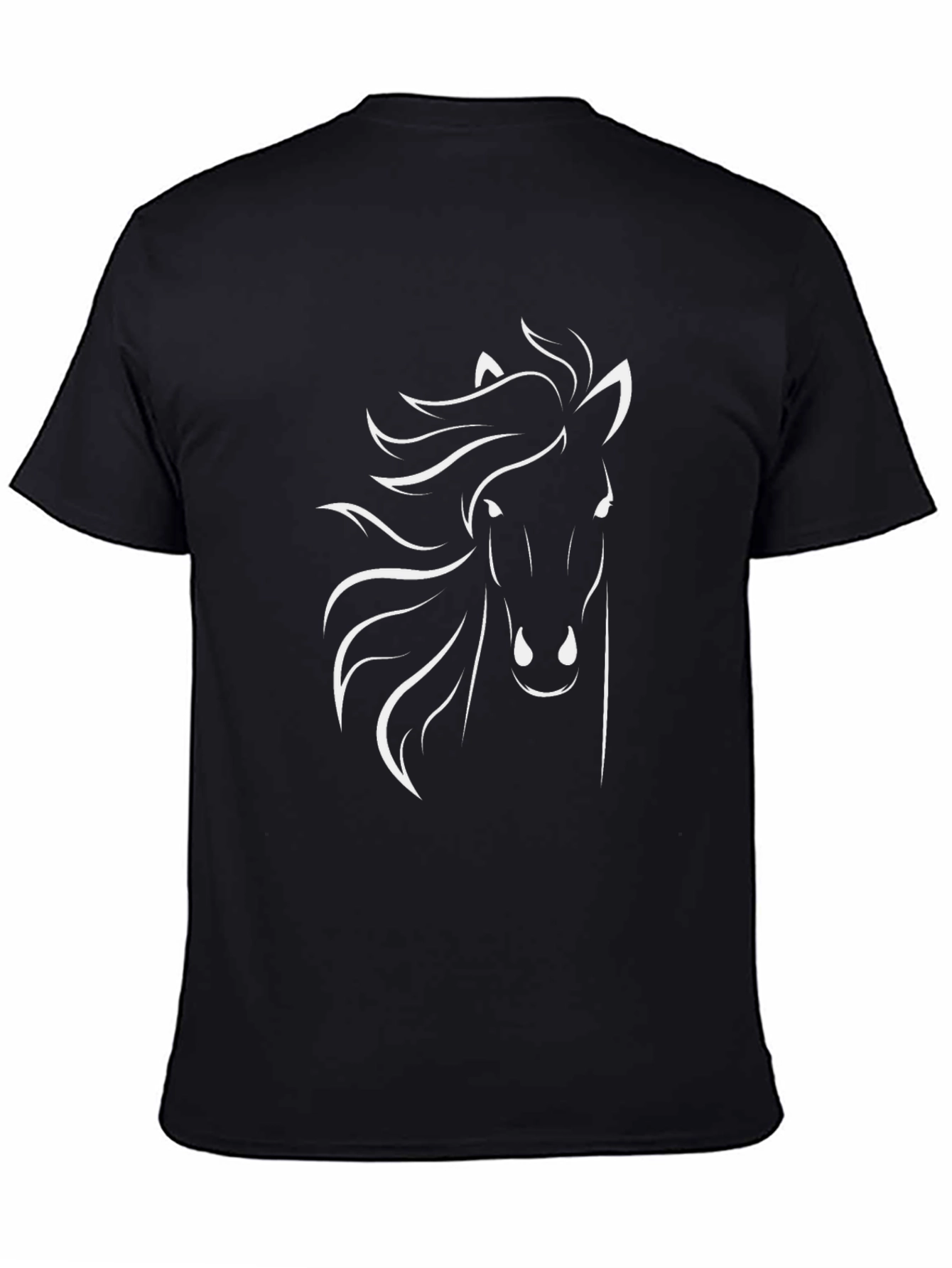 Horse Graphic Tee - Stylish Black T-Shirt