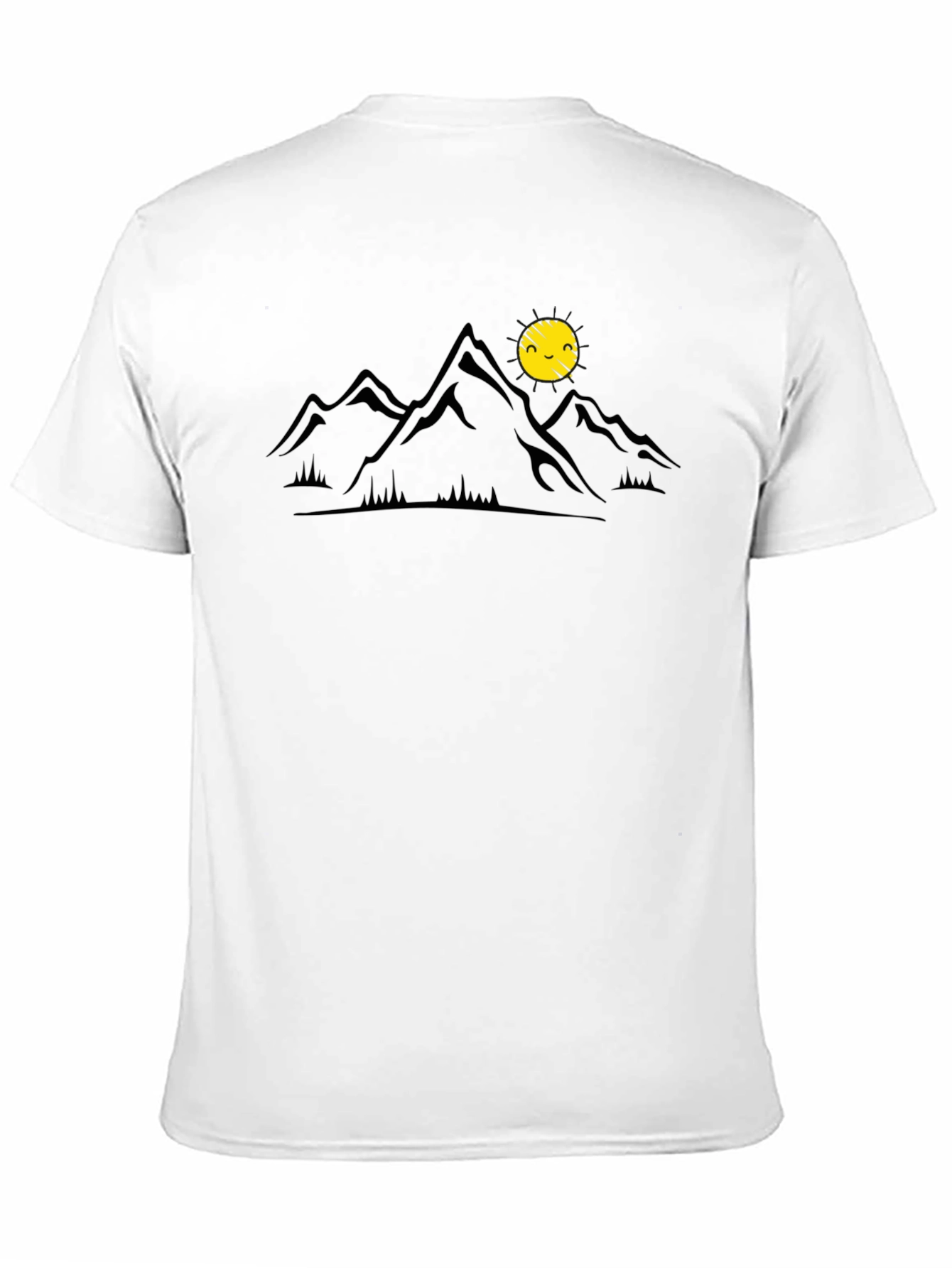 Mountain & Sun Graphic Tee - Black Casual Shirt
