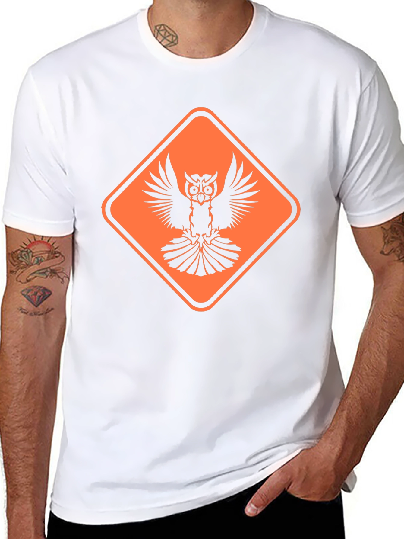Owl Graphic Tee - Black Casual Shirt