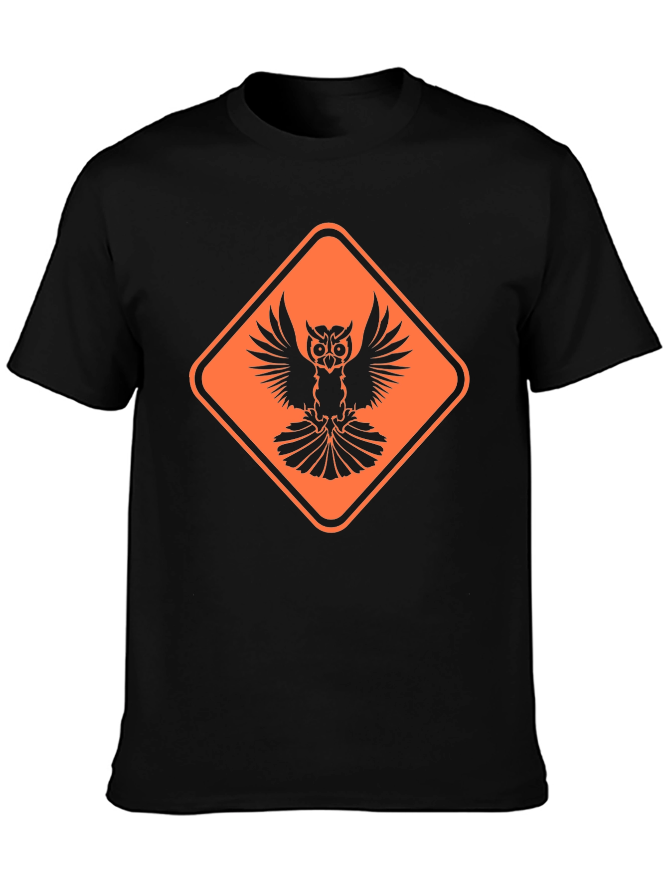 Owl Graphic Tee - Black Casual Shirt