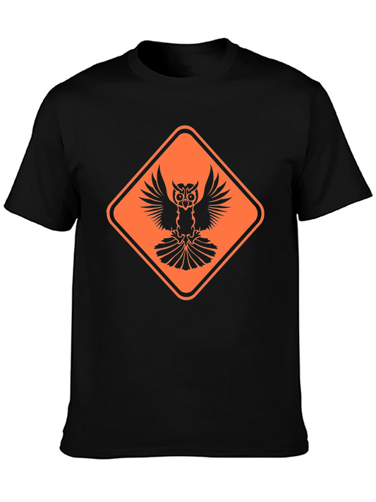 Owl Graphic Tee - Black Casual Shirt