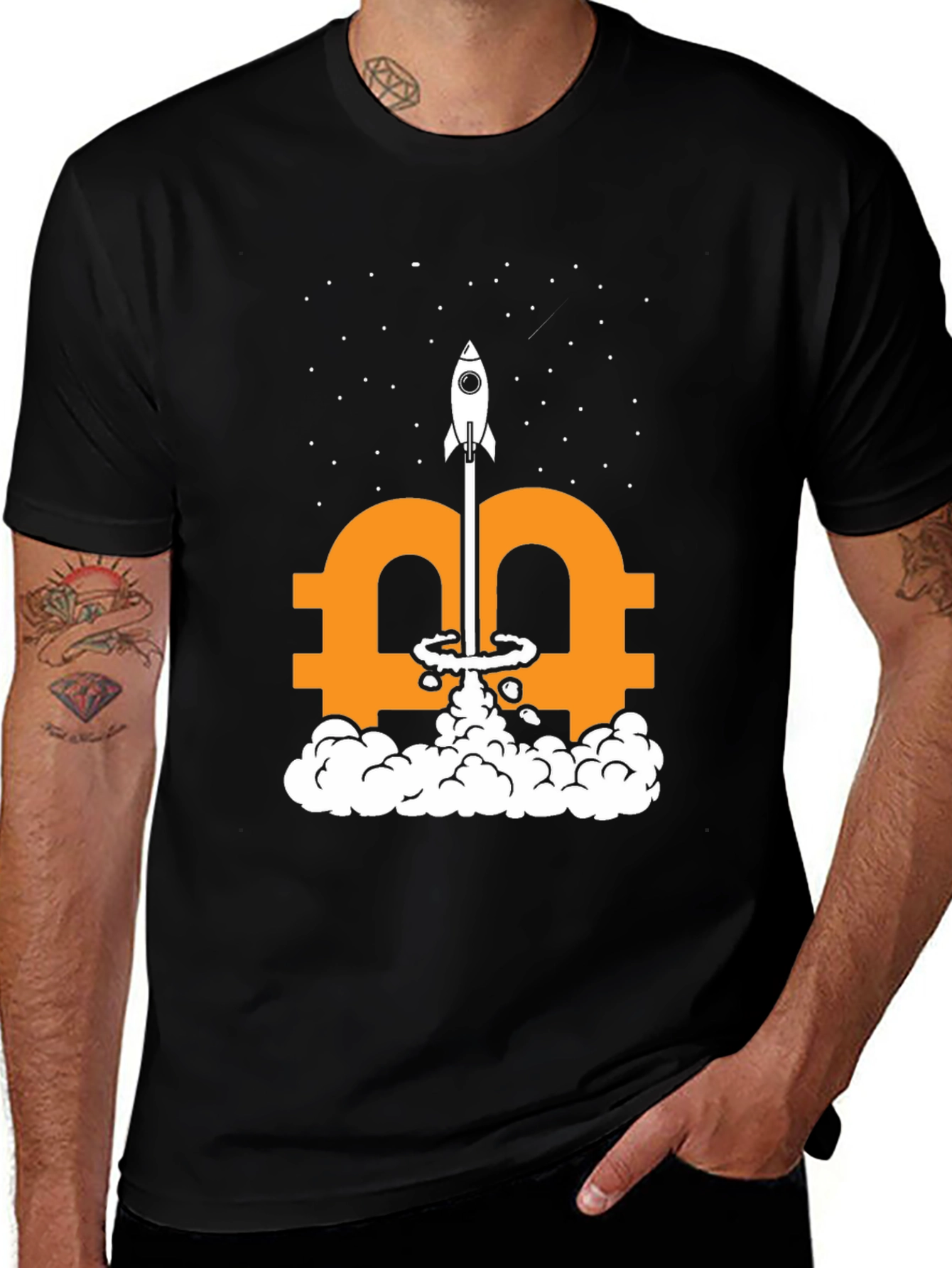 Bitcoin Rocket Launch T-Shirt - Crypto HODL