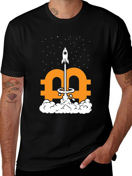 Bitcoin Rocket Launch T-Shirt - Crypto HODL