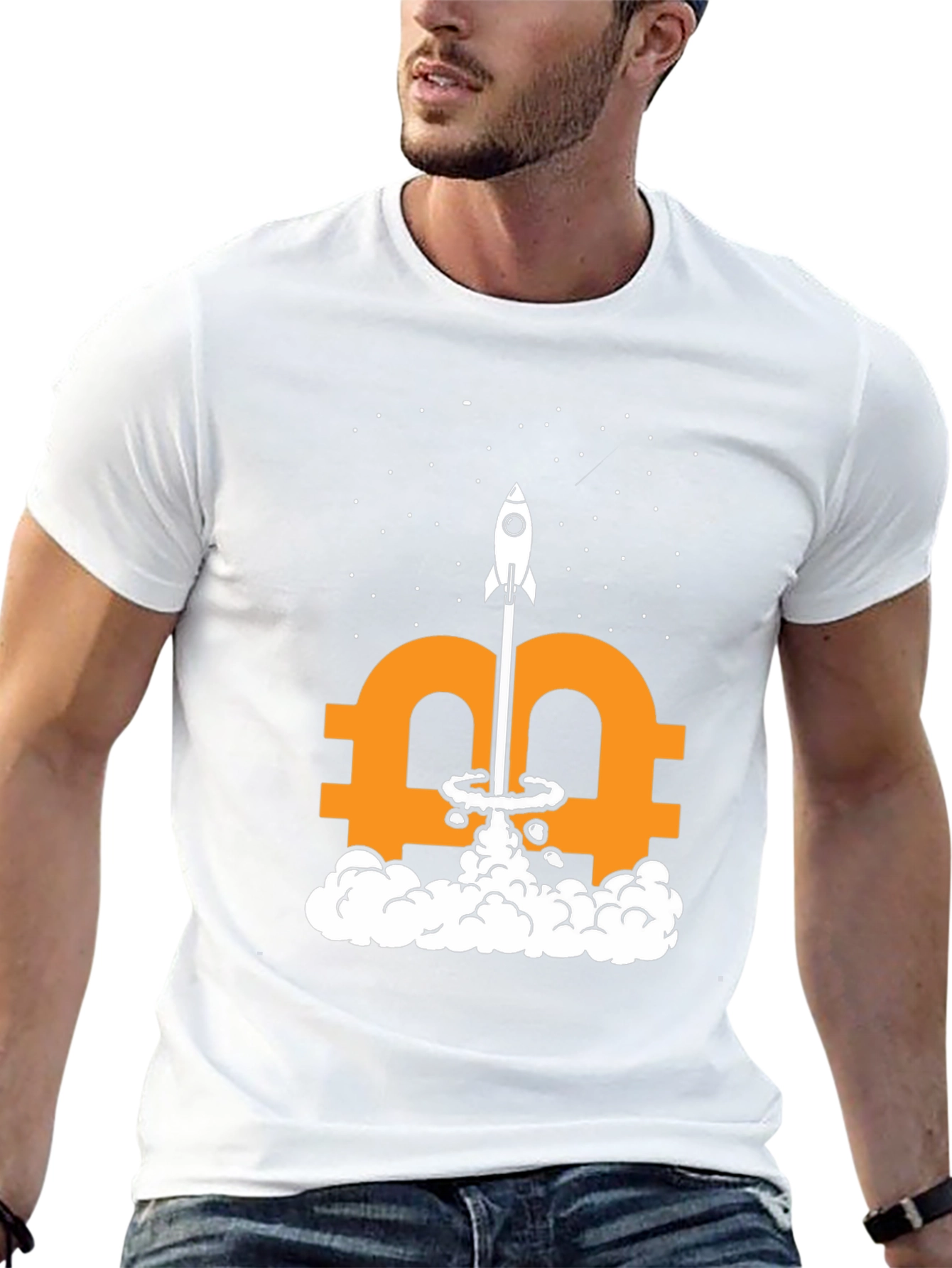Bitcoin Rocket Launch T-Shirt - Crypto HODL