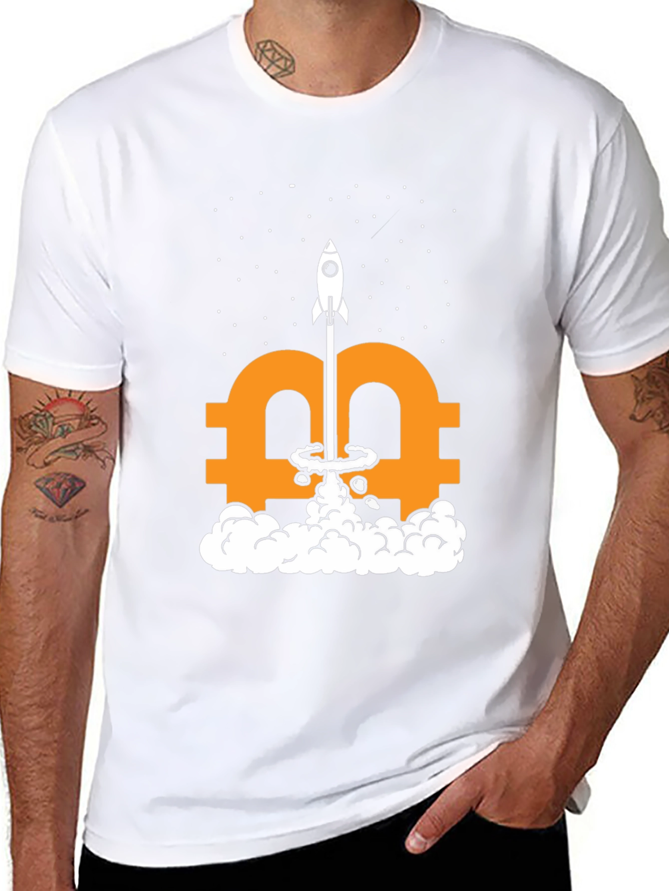Bitcoin Rocket Launch T-Shirt - Crypto HODL