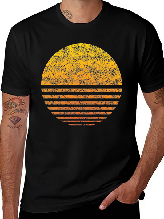 Retro Sunset Graphic Tee - Vintage Style Comfort
