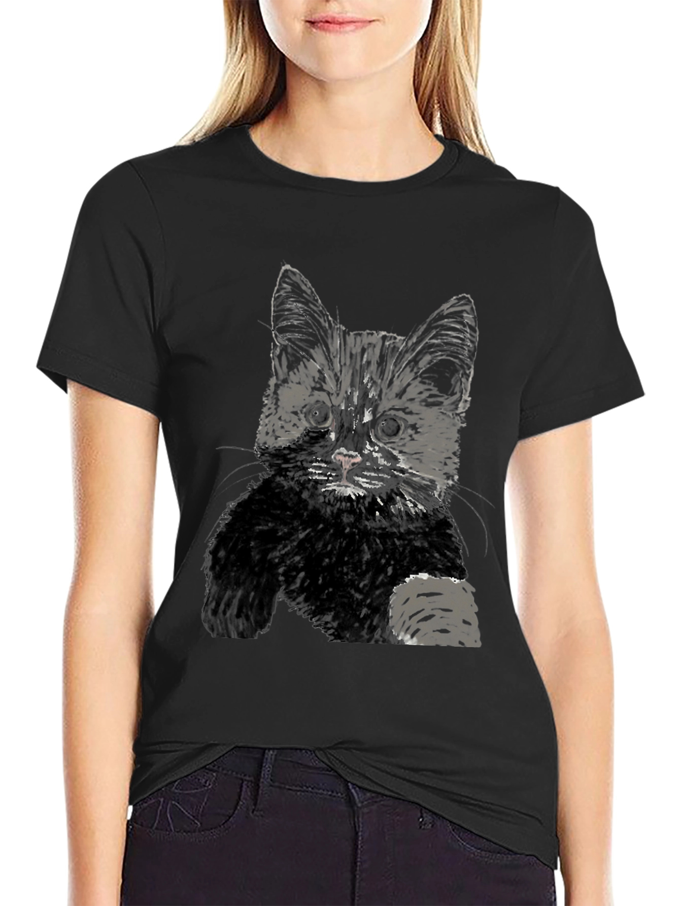 Black Cat Graphic Tee - Unisex Casual T-Shirt