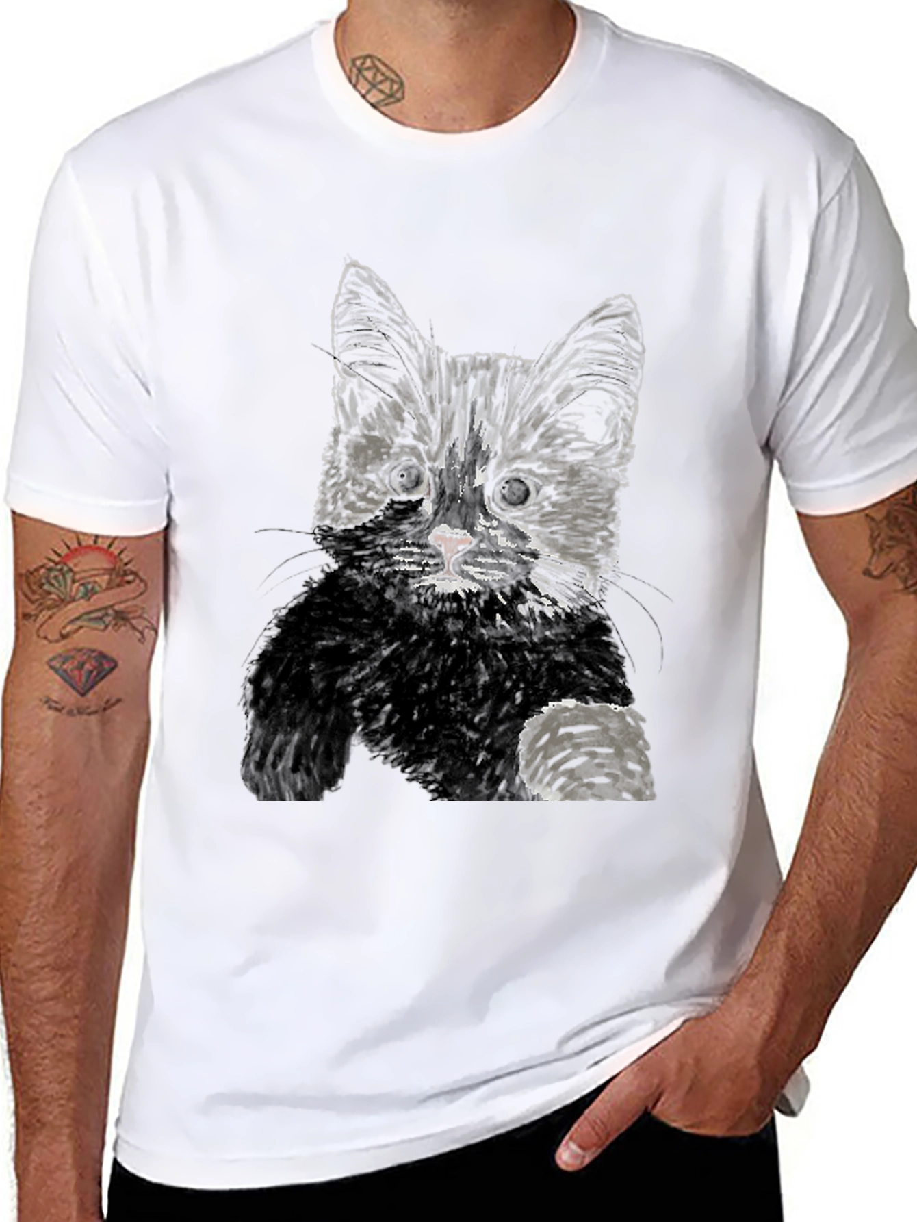 Black Cat Graphic Tee - Unisex Casual T-Shirt