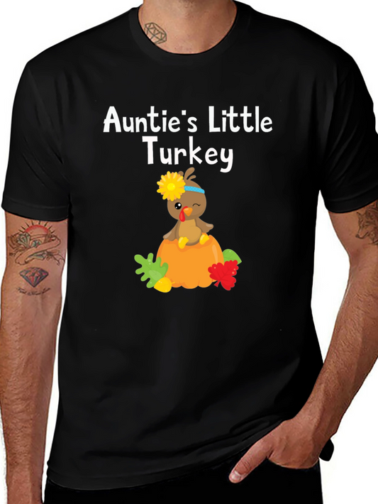Aunties Little Turkey Thanksgiving T-Shirt