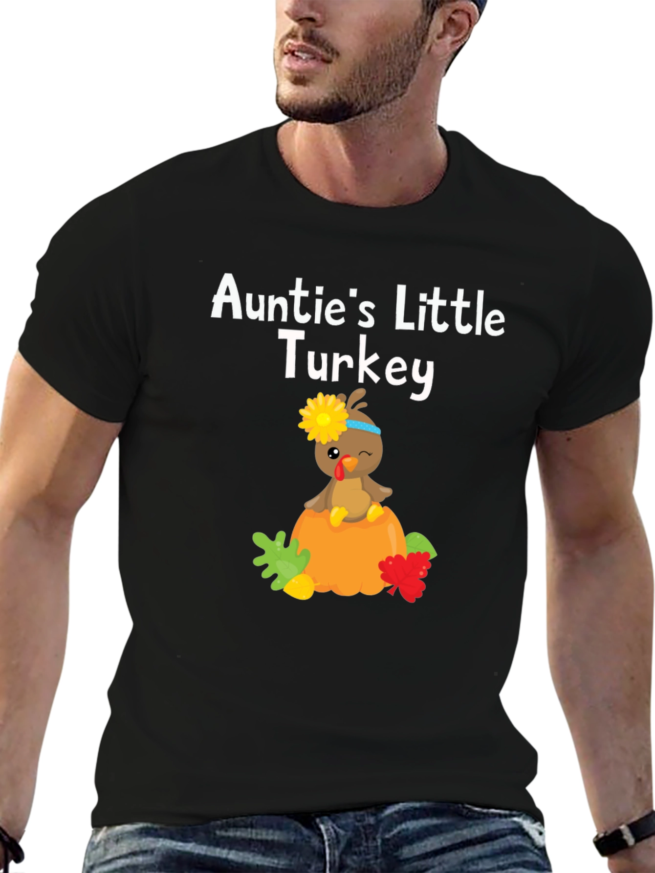 Aunties Little Turkey Thanksgiving T-Shirt