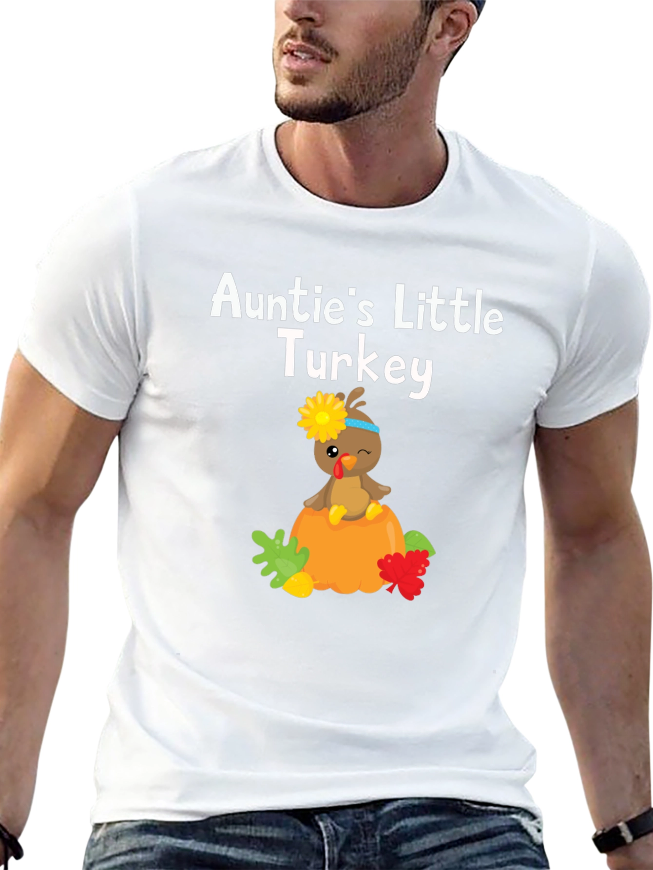 Aunties Little Turkey Thanksgiving T-Shirt