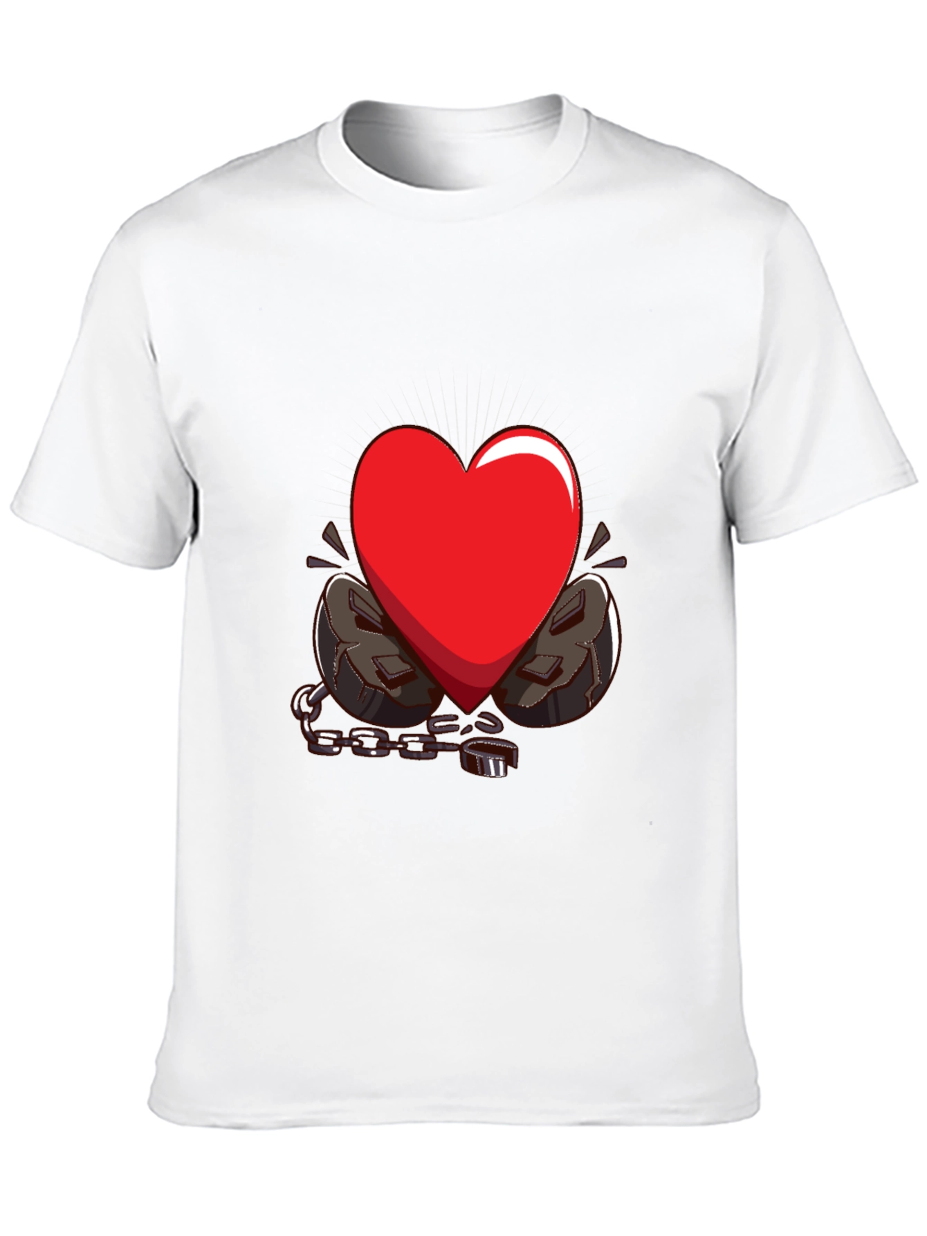 Heart in Chains Graphic T-Shirt - Black