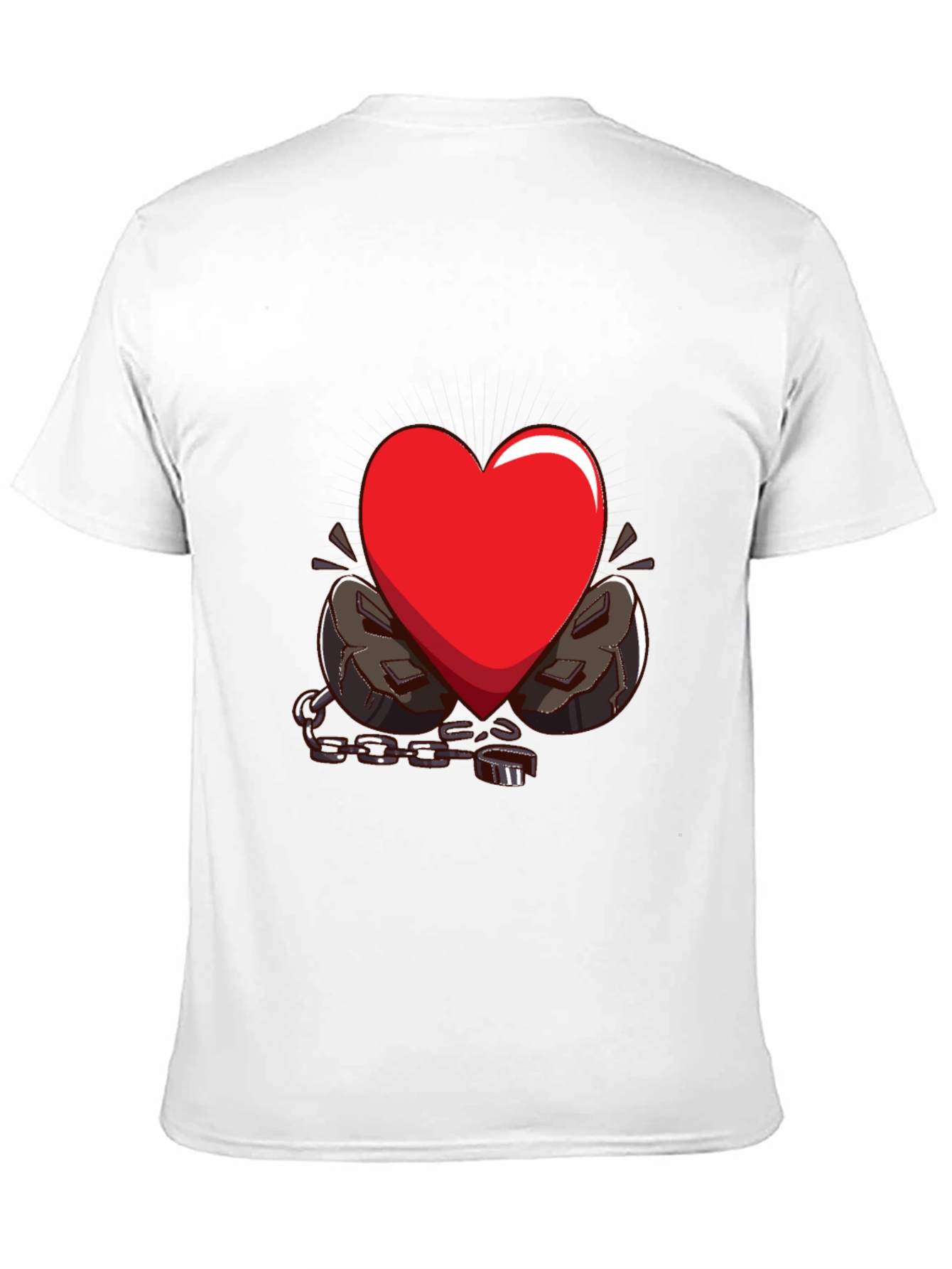 Heart in Chains Graphic T-Shirt - Black