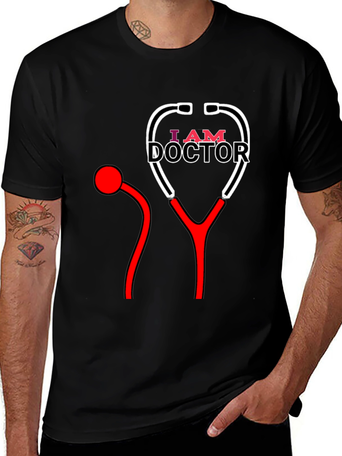 I Am Doctor T-Shirt - Stethoscope Design