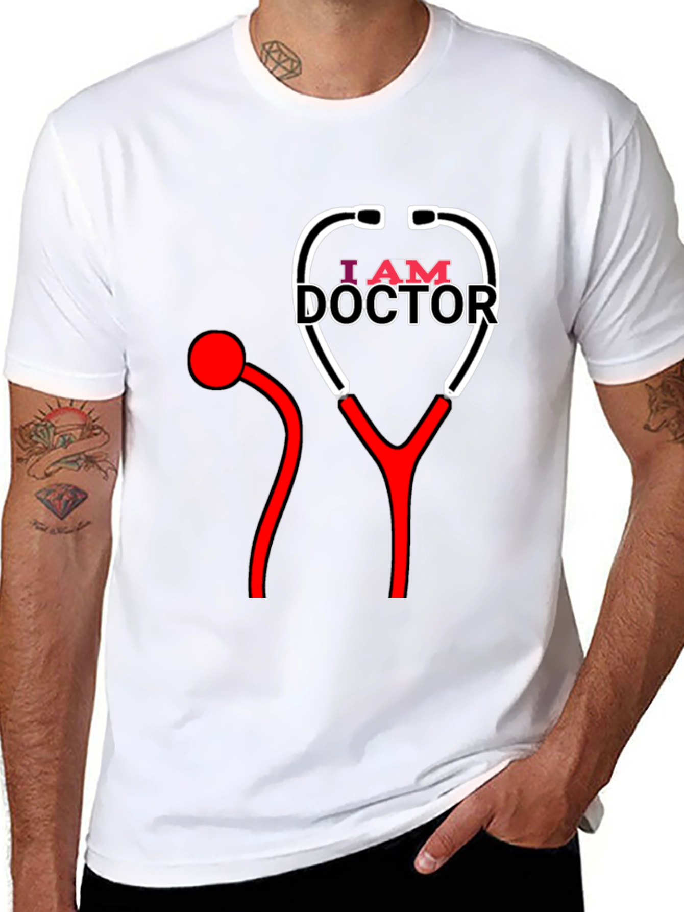 I Am Doctor T-Shirt - Stethoscope Design