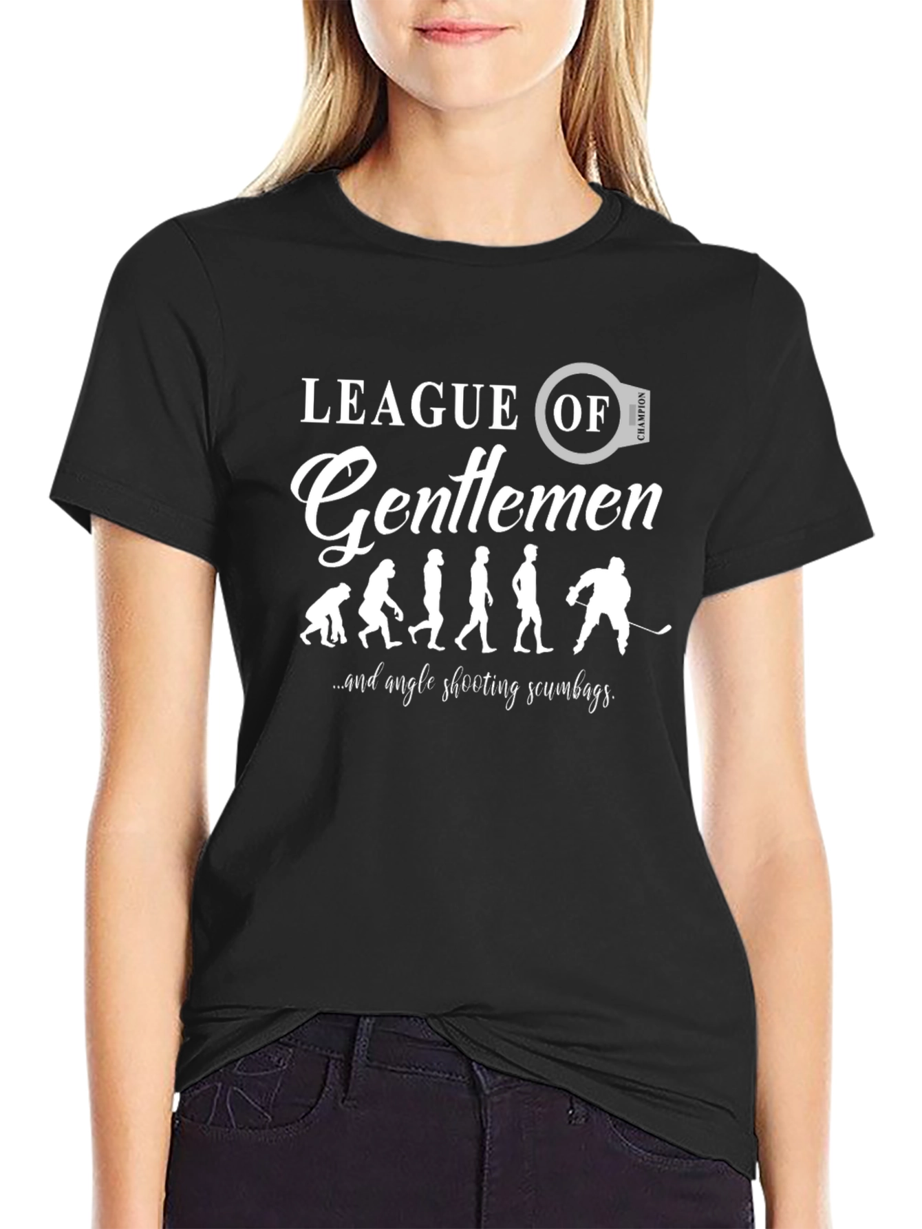 League of Gentlemen Hockey Evolution Black T-Shirt