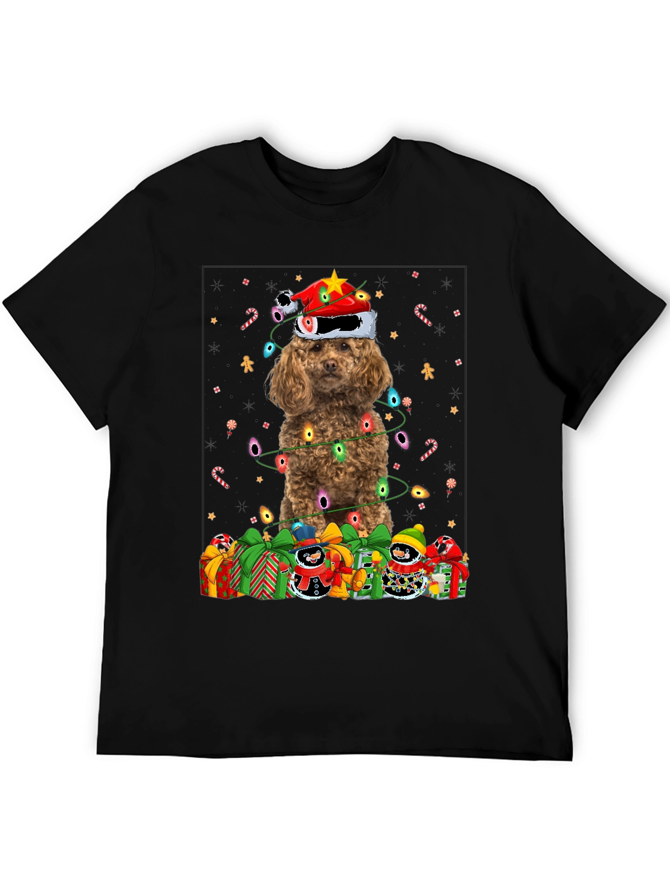 Festive Poodle Christmas T-Shirt