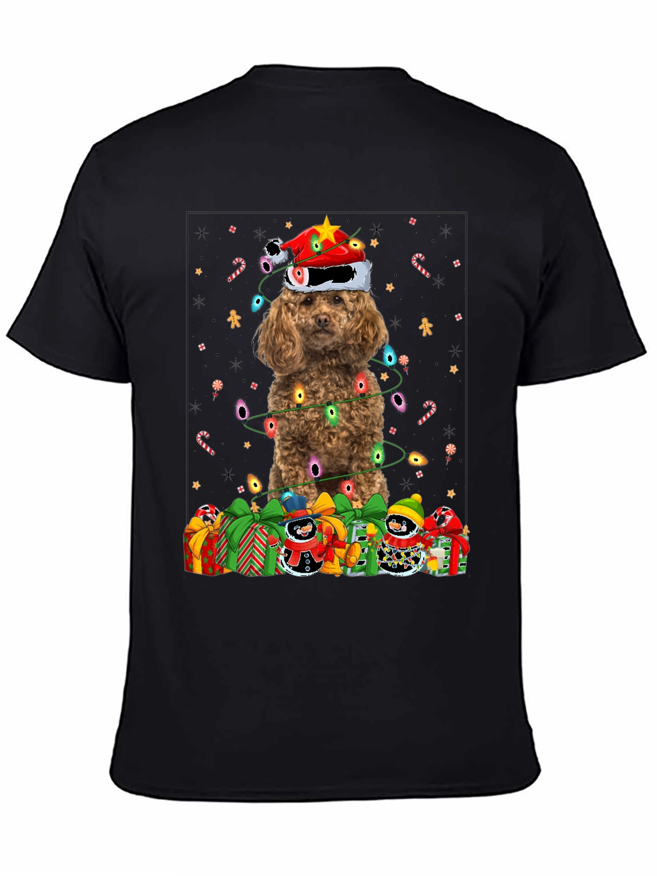 Festive Poodle Christmas T-Shirt