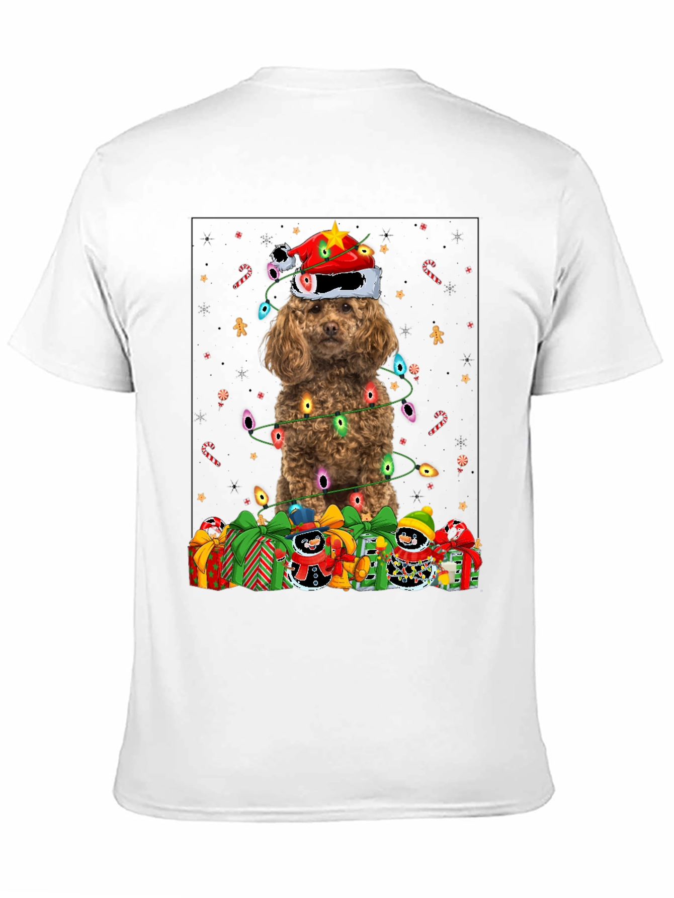 Festive Poodle Christmas T-Shirt