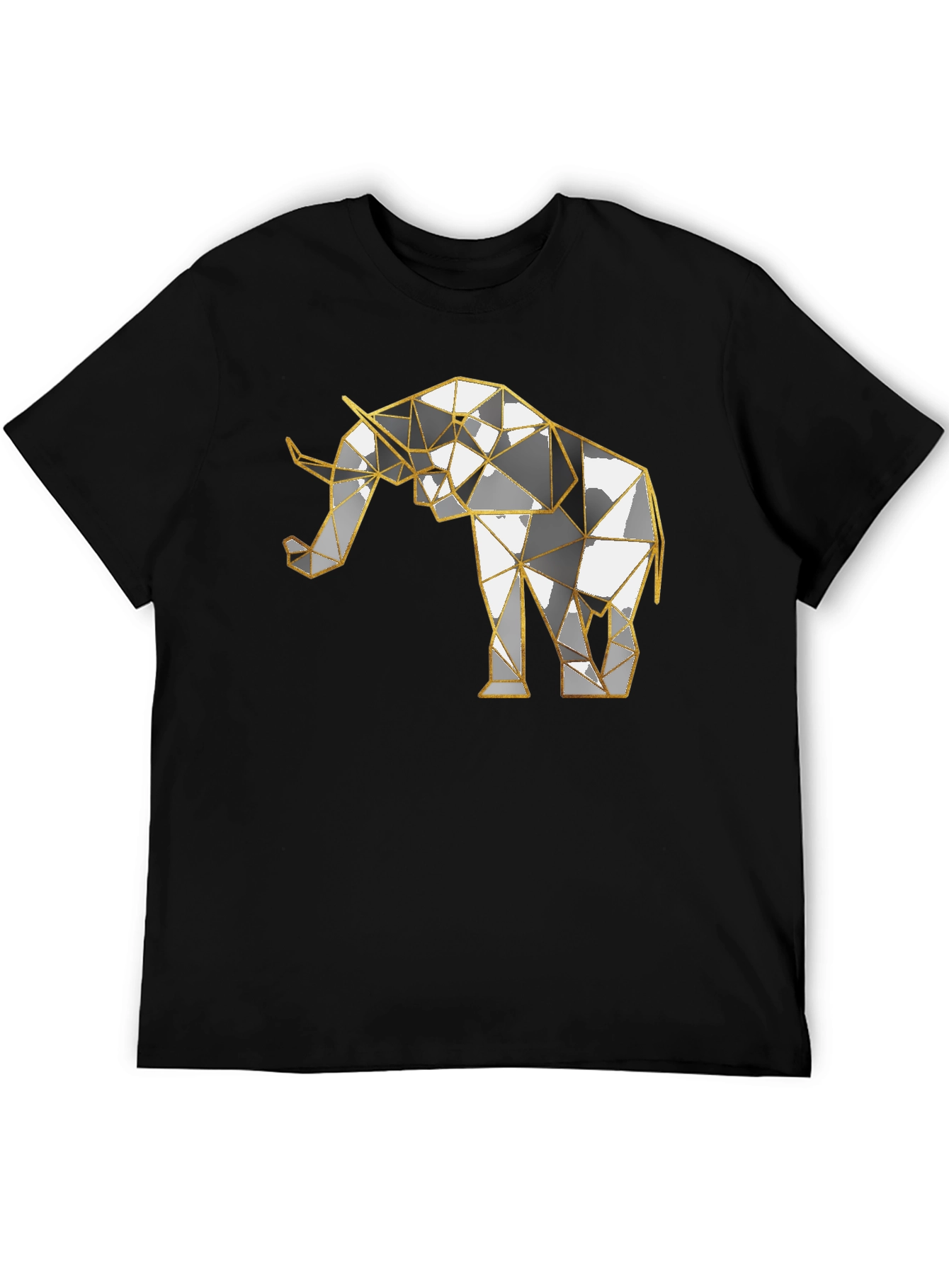Geometric Elephant Graphic Tee - Modern Style