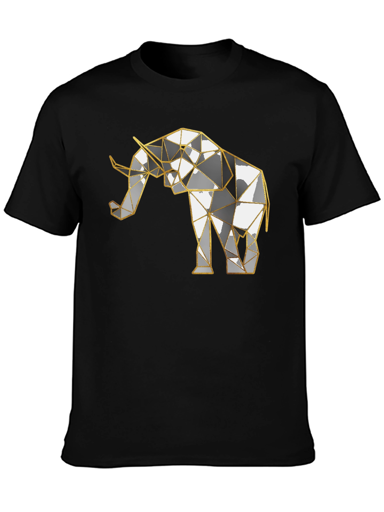 Geometric Elephant Graphic Tee - Modern Style
