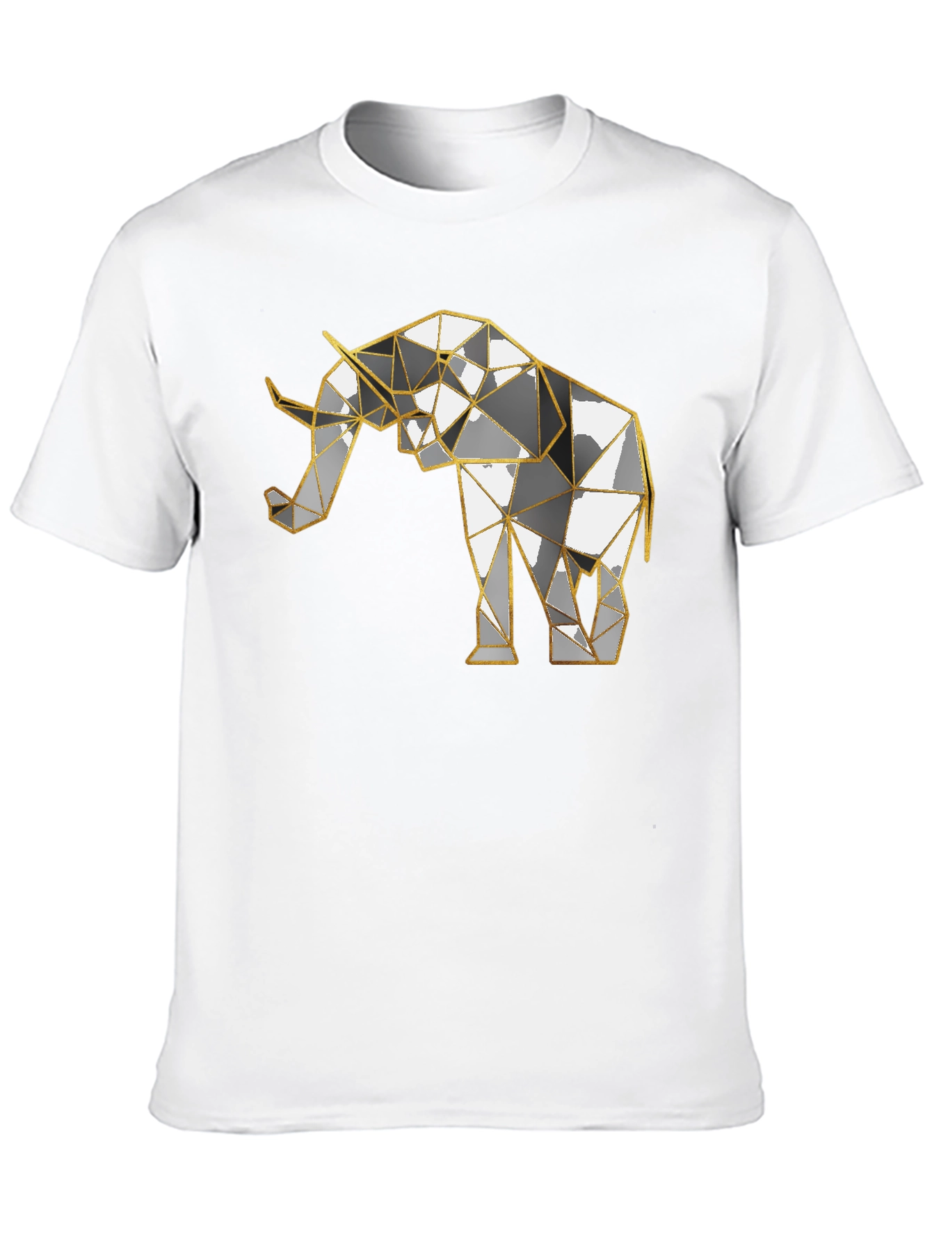 Geometric Elephant Graphic Tee - Modern Style