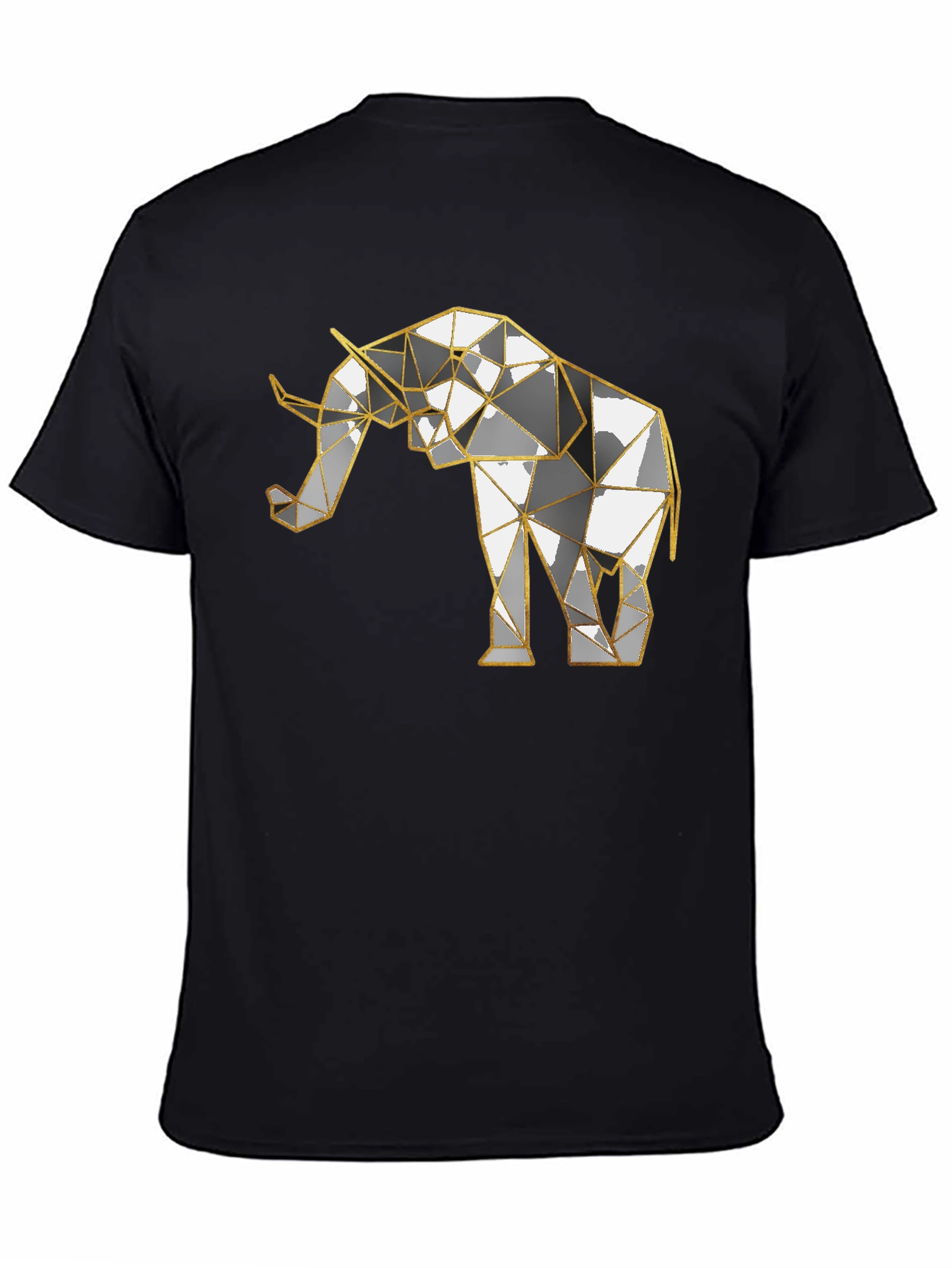 Geometric Elephant Graphic Tee - Modern Style