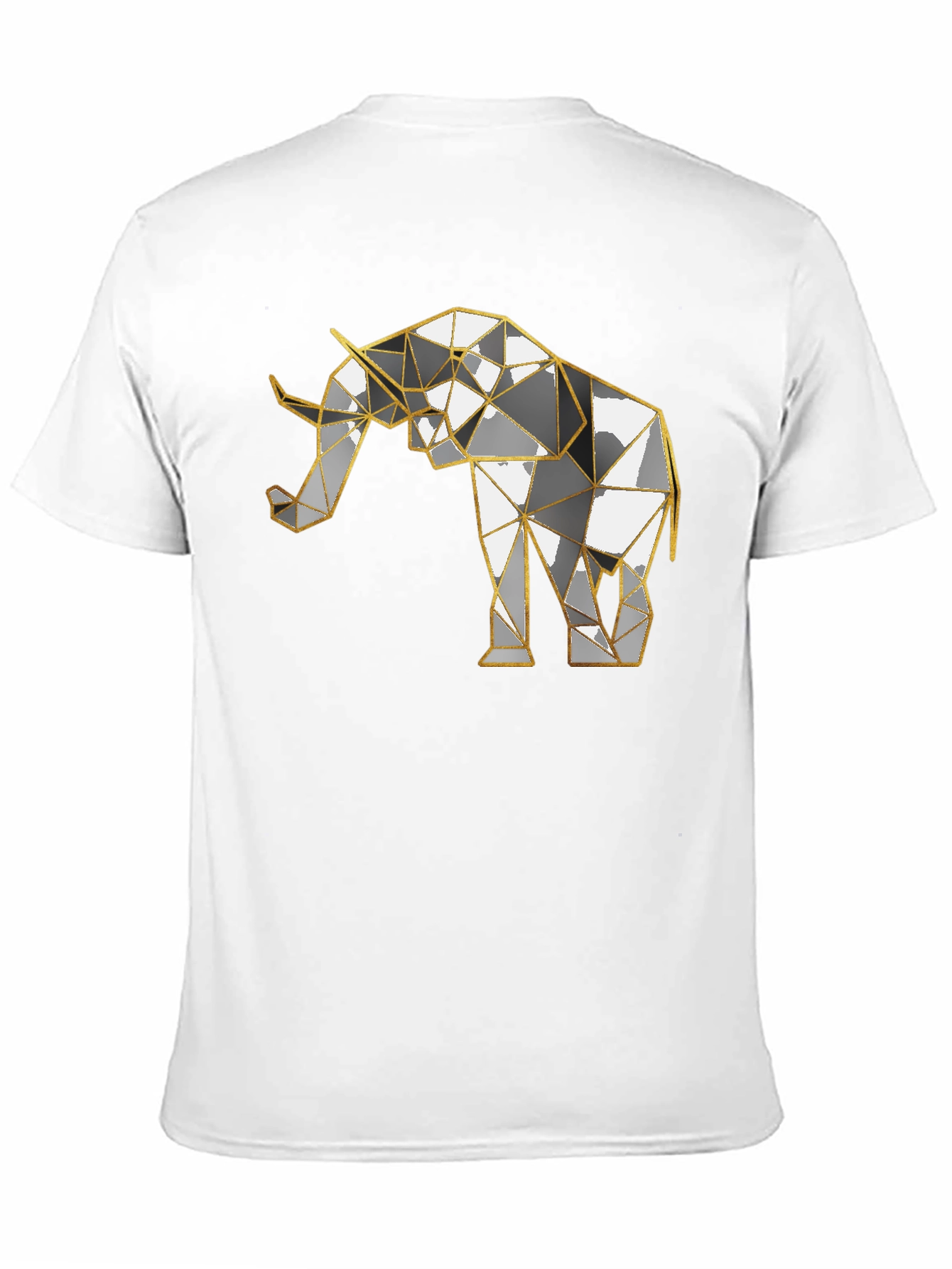 Geometric Elephant Graphic Tee - Modern Style