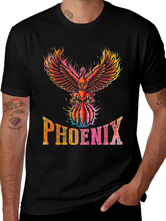 Phoenix Graphic T-Shirt - Flaming Bird Design