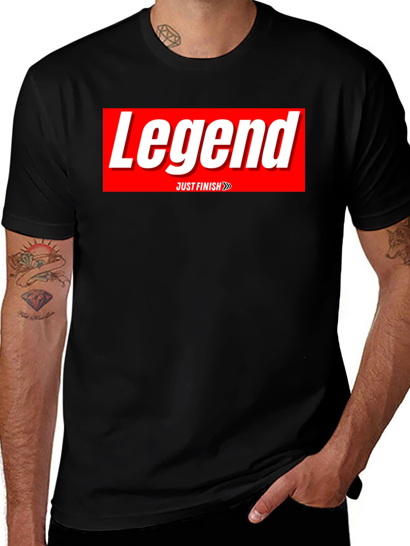 Legend Just Finish Black T-Shirt