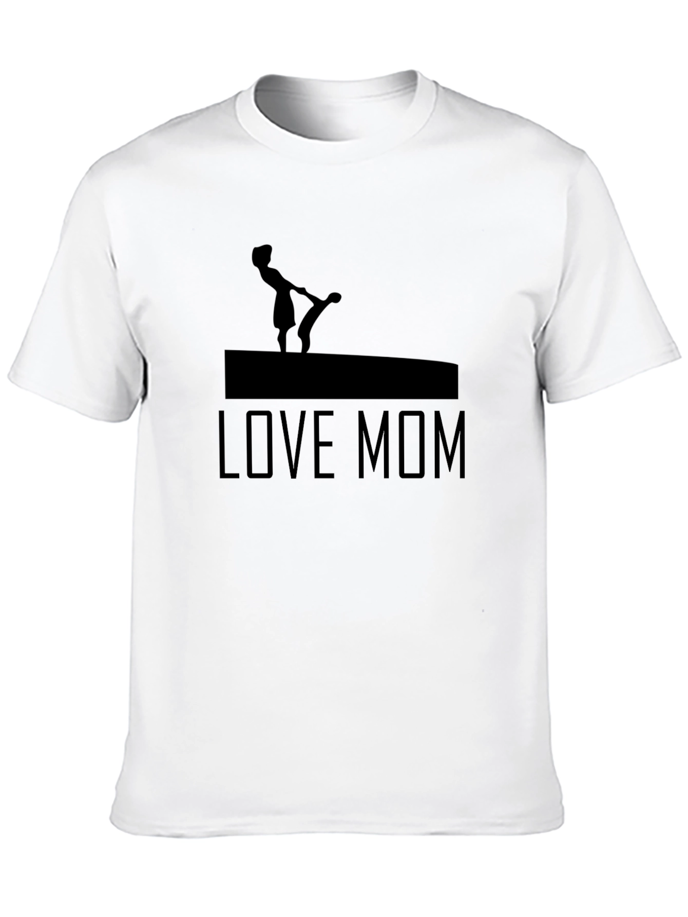 Love Mom Graphic Tee - Black Cotton T-Shirt