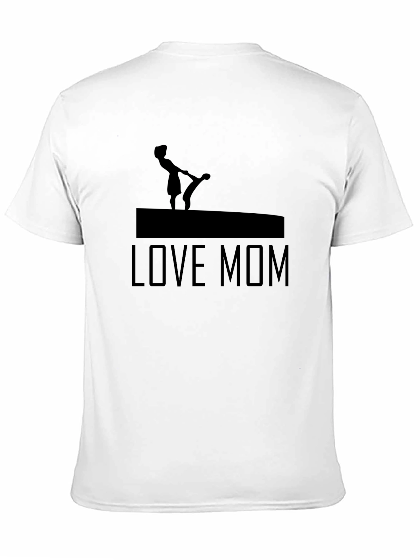Love Mom Graphic Tee - Black Cotton T-Shirt