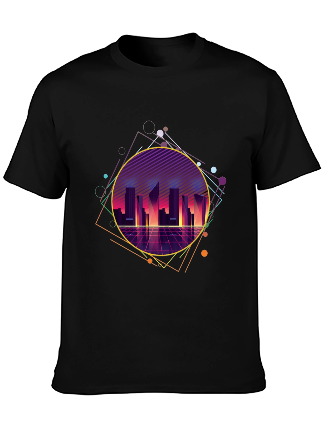Retro Wave Cityscape Graphic Tee