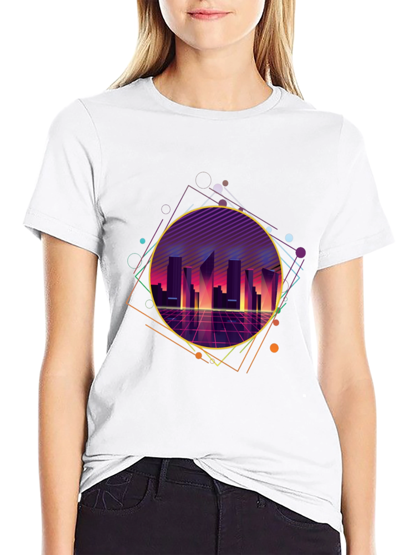Retro Wave Cityscape Graphic Tee