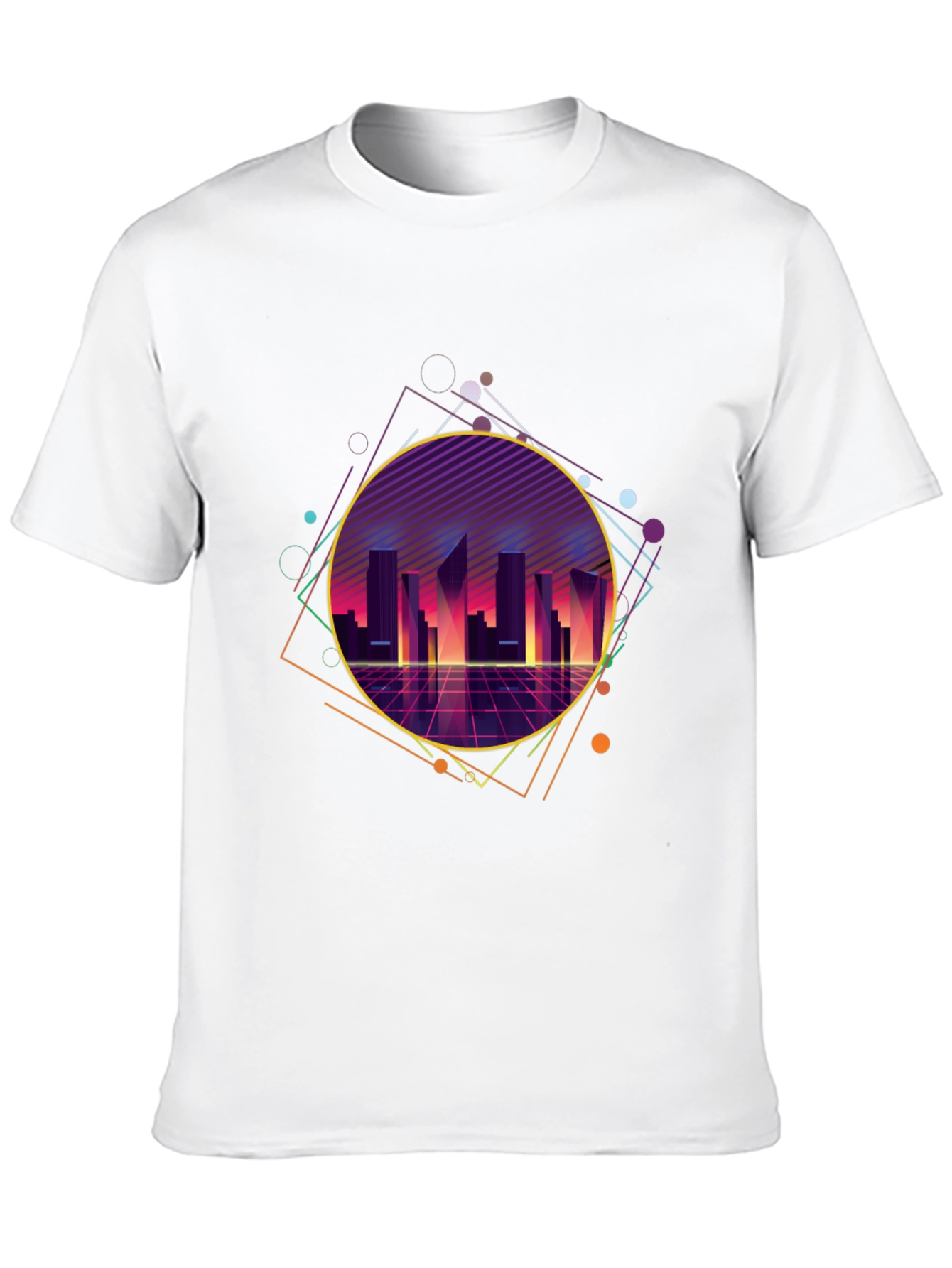 Retro Wave Cityscape Graphic Tee