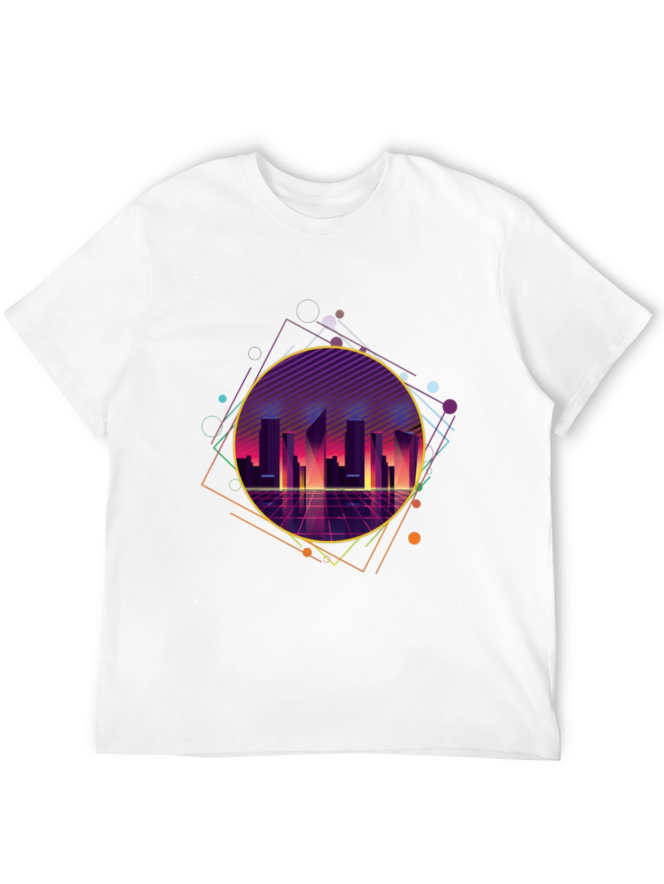 Retro Wave Cityscape Graphic Tee