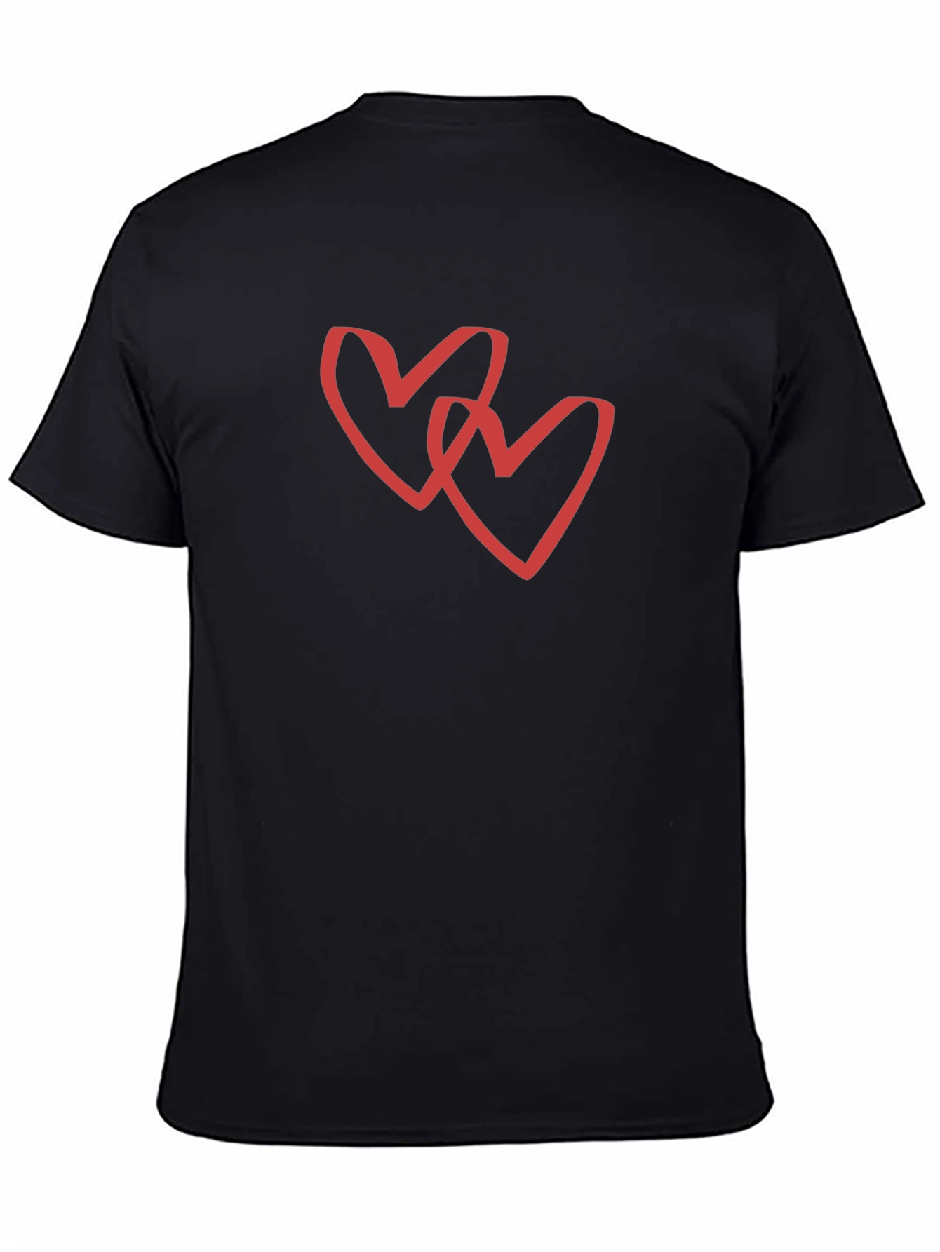 Heart Graphic Black T-Shirt - Soft Cotton Blend