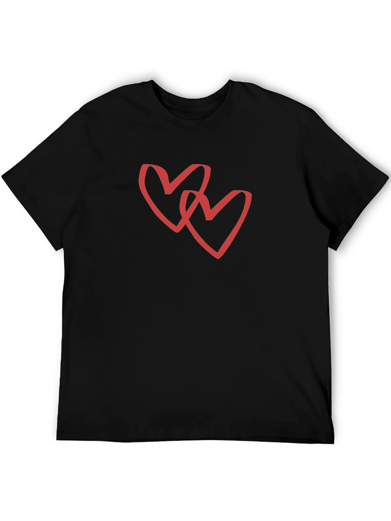Heart Graphic Black T-Shirt - Soft Cotton Blend