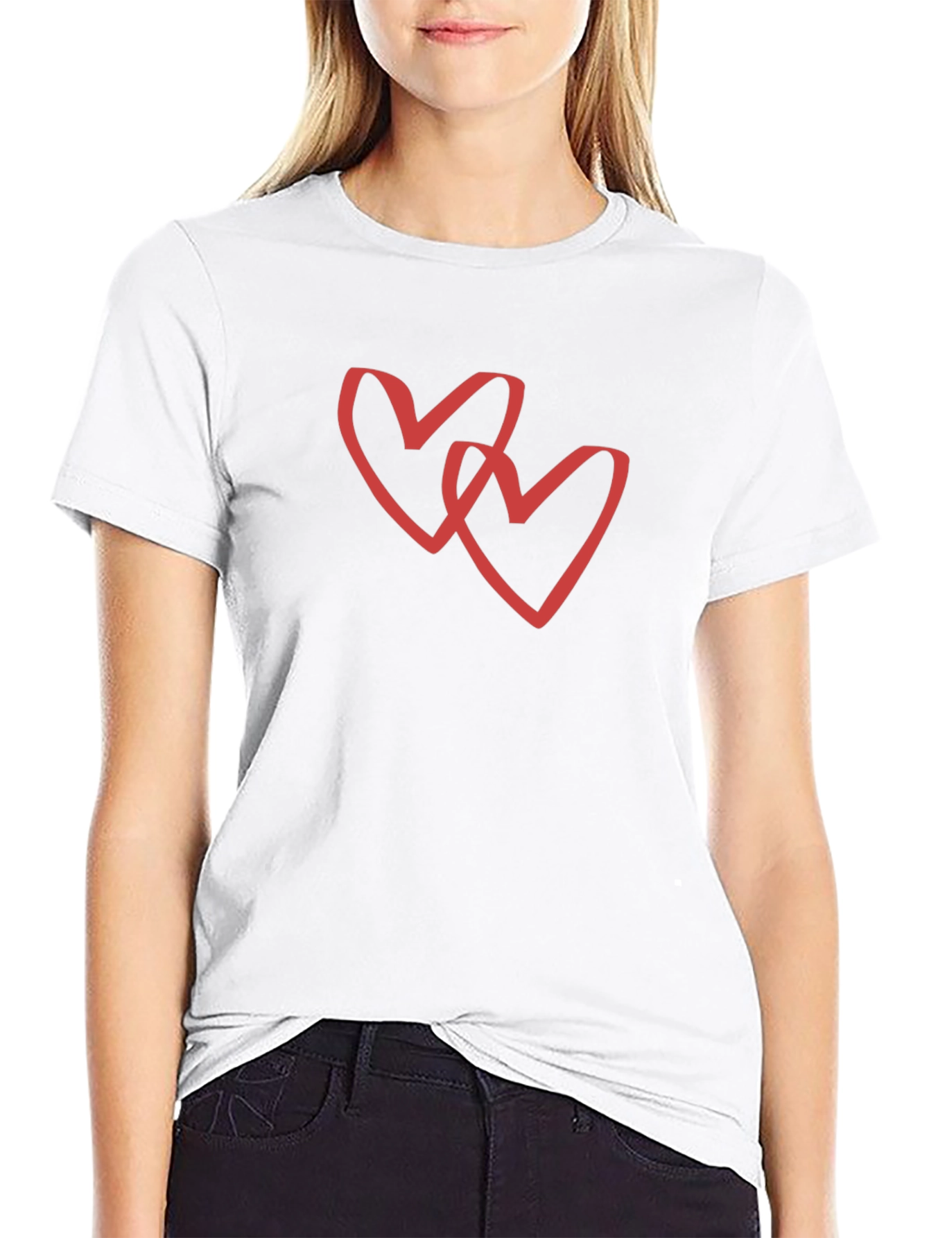 Heart Graphic Black T-Shirt - Soft Cotton Blend