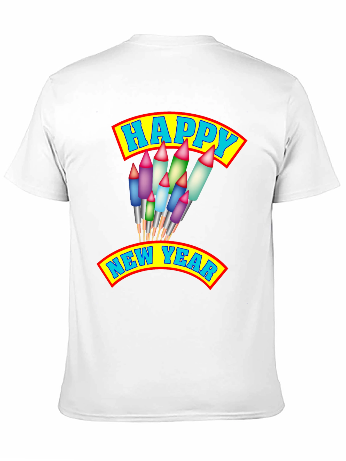 Happy New Year T-Shirt with Fireworks