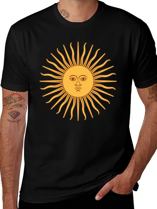 Sun Graphic Black T-Shirt - Casual & Stylish