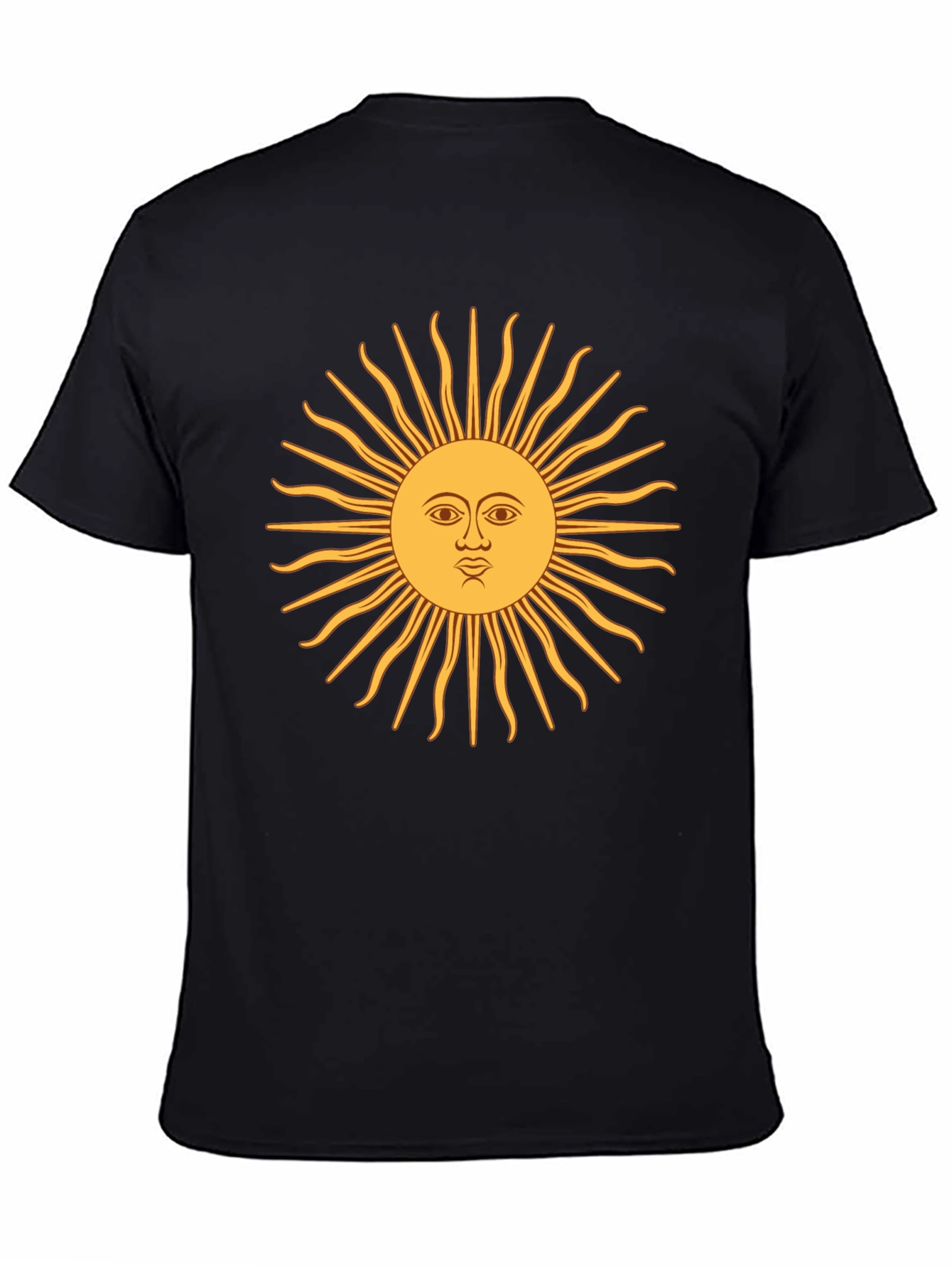 Sun Graphic Black T-Shirt - Casual & Stylish