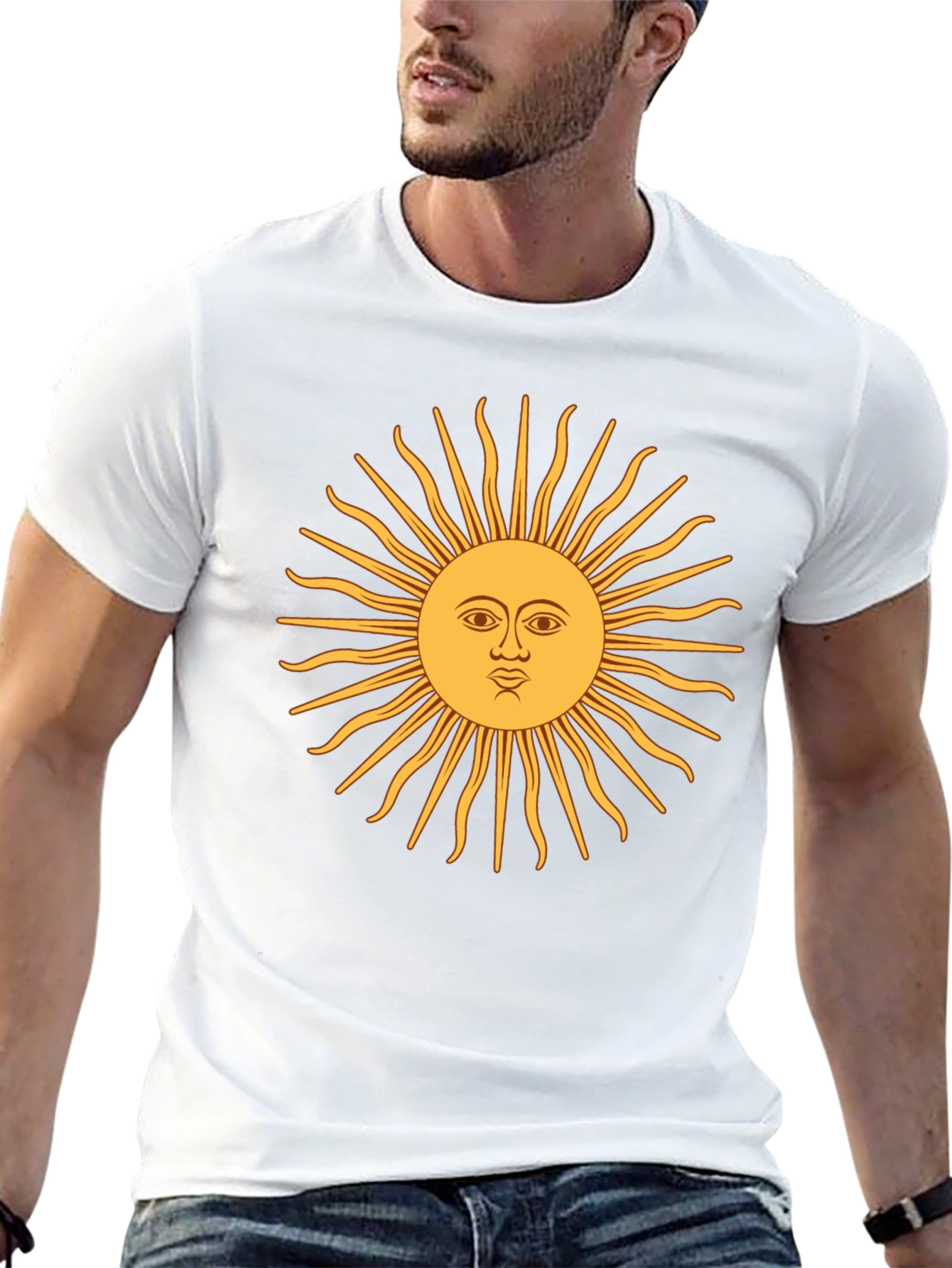 Sun Graphic Black T-Shirt - Casual & Stylish