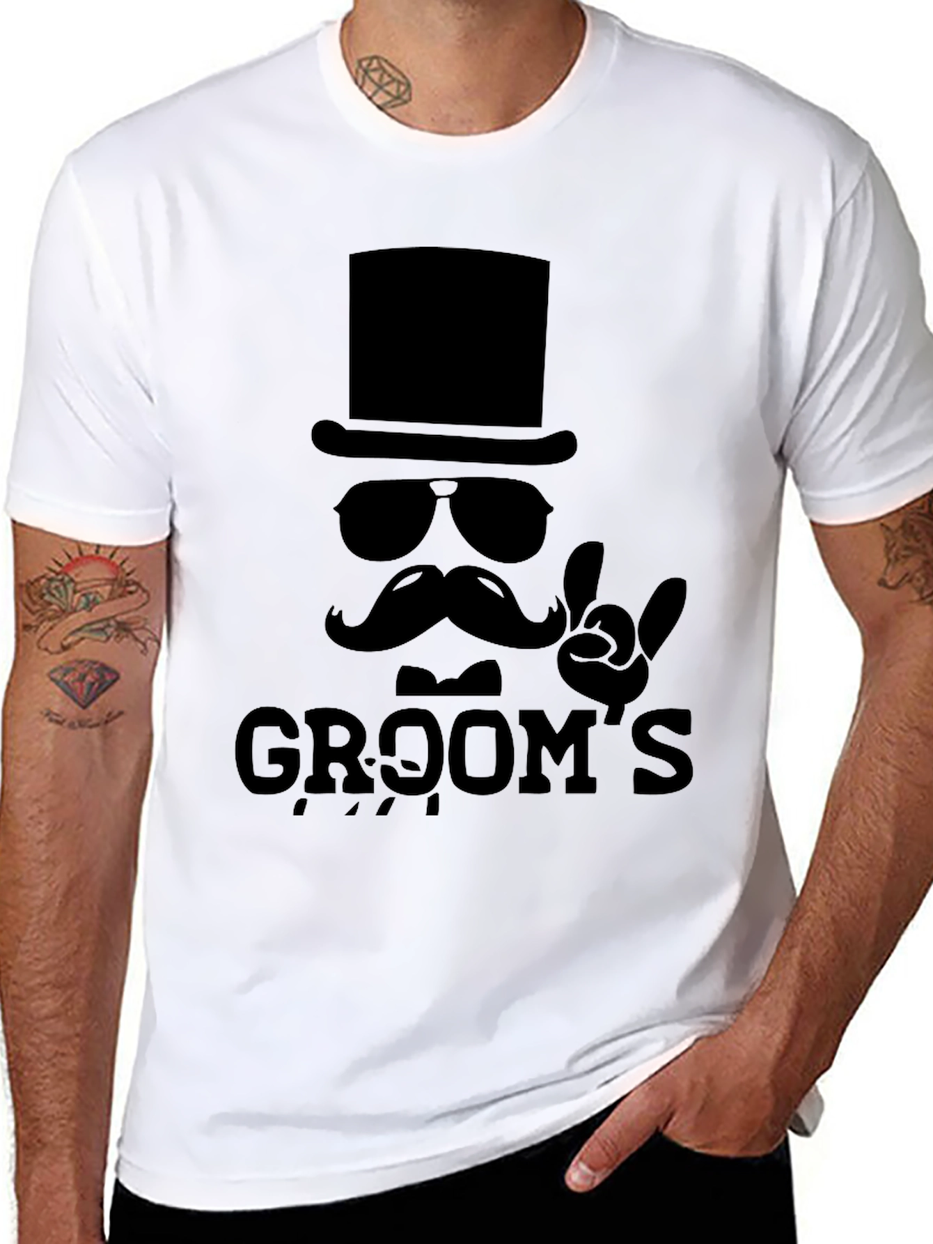 Grooms Rock & Roll Wedding T-Shirt