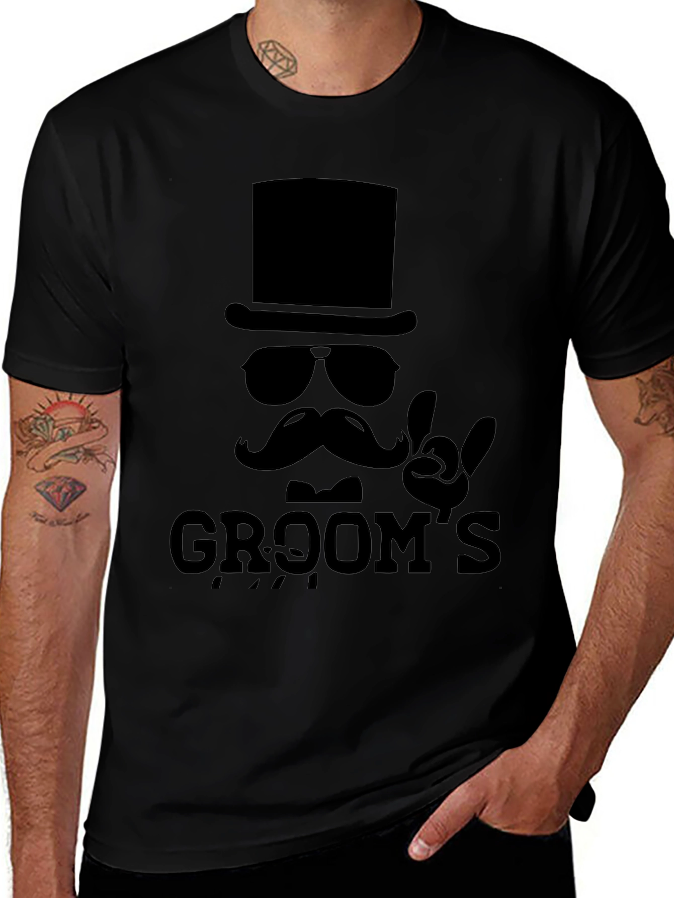 Grooms Rock & Roll Wedding T-Shirt