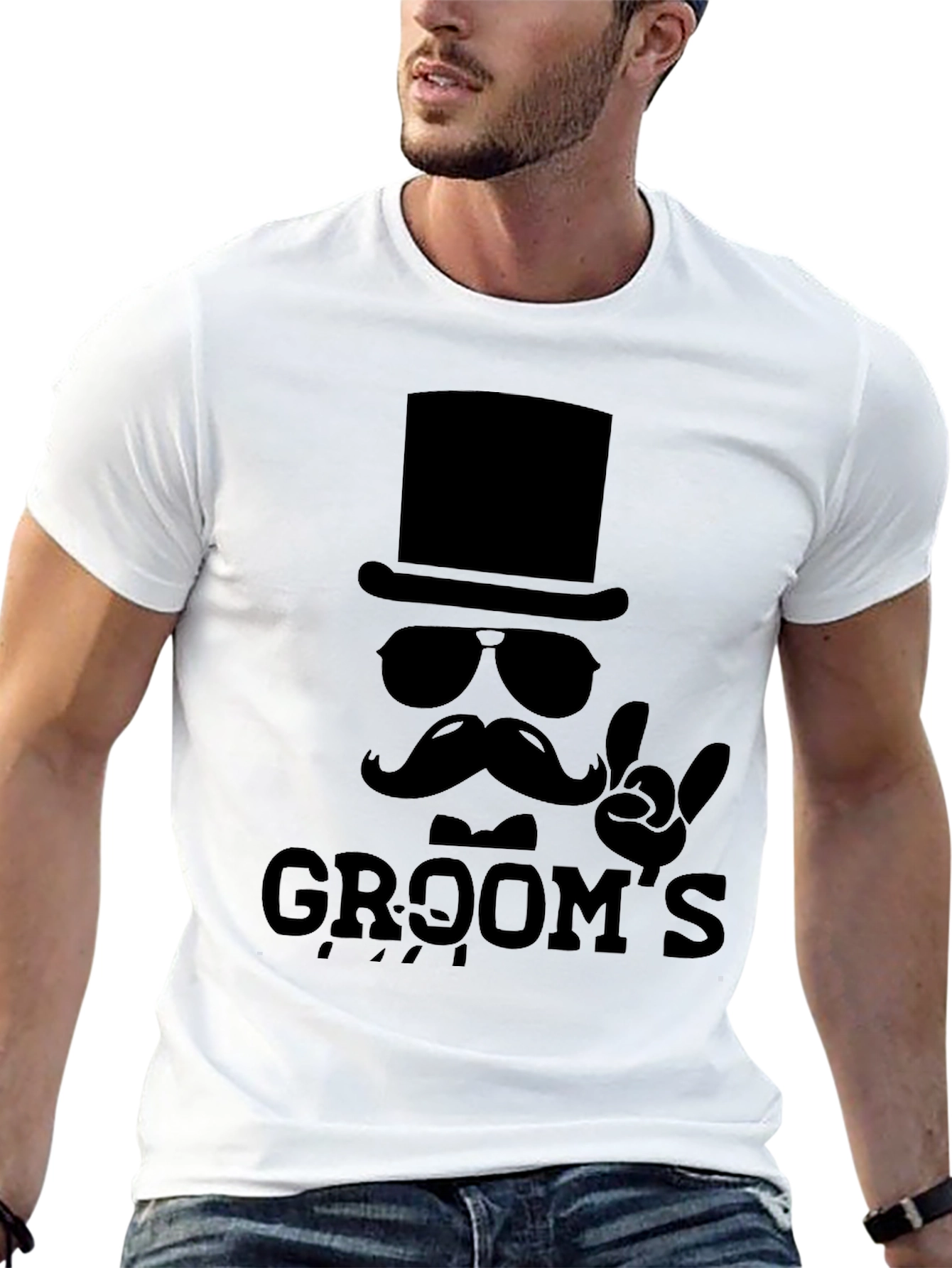 Grooms Rock & Roll Wedding T-Shirt