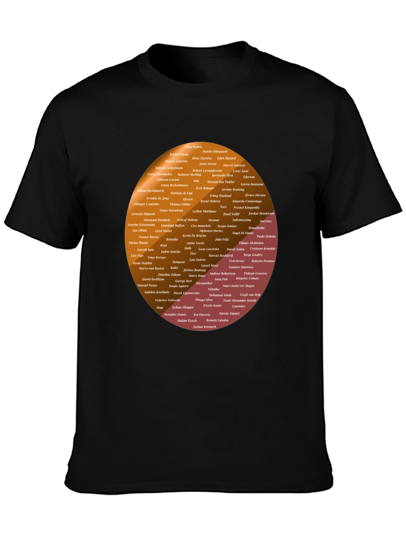Soccer Legends T-Shirt: Player Names Graphic Print